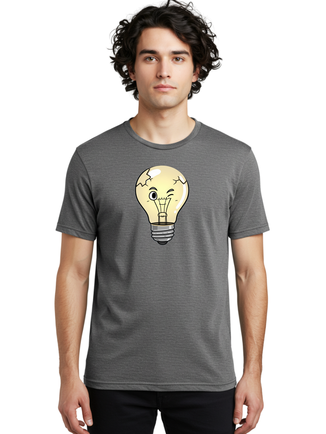 Cracked-Light-Bulb-14 Men'S Graphic Tee, 100% Cotton, Comfortable Casual Summer Wear, Machine Washable, Vintage Camera, Old Camera, Antique Camera, Black Camera, Classic Photography, Photography Equipment, Nostalgic Device, Film Camera, Baf736