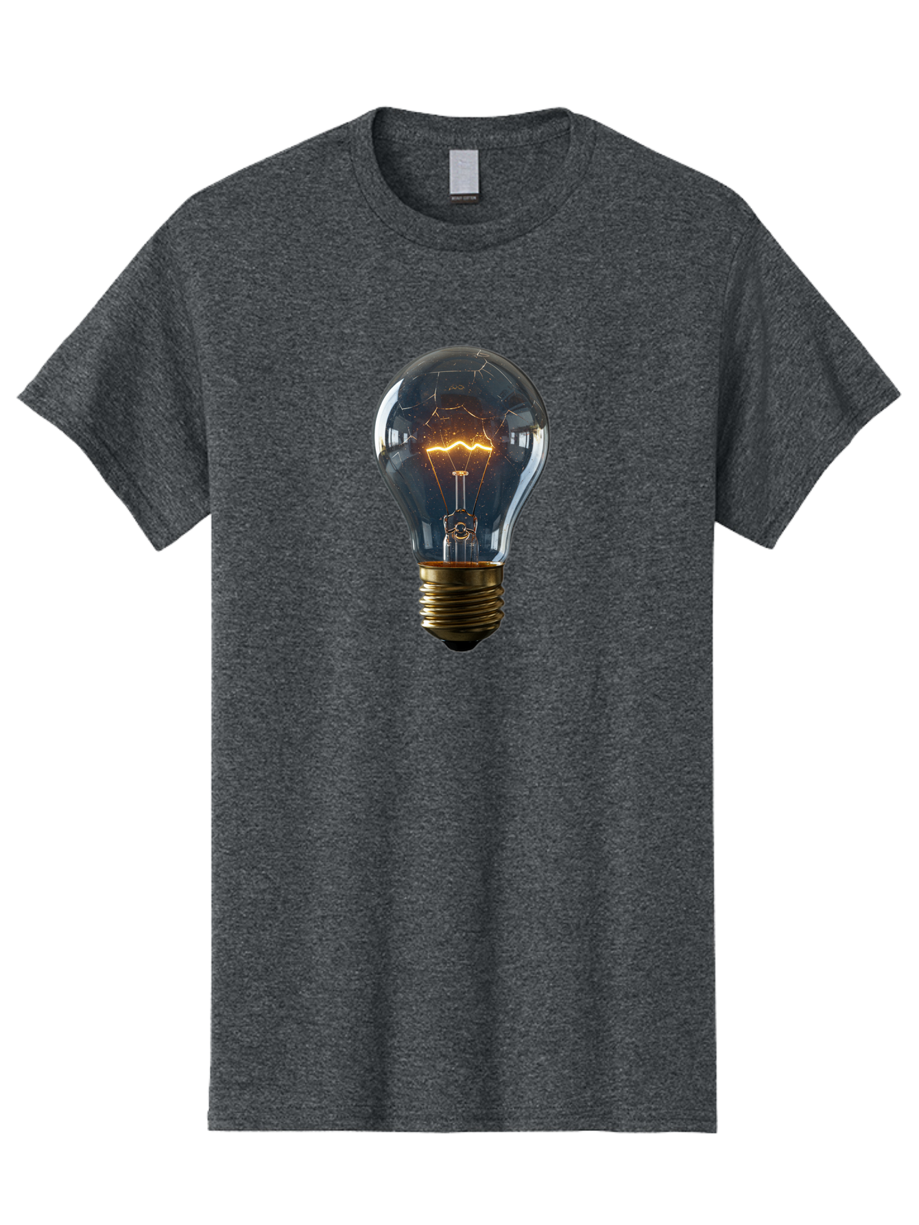 Cracked-Light-Bulb-19 Men'S Graphic Tee, 100% Cotton, Comfortable Casual Summer Wear, Machine Washable, Vintage Camera, Old Camera, Antique Camera, Black Camera, Classic Photography, Photography Equipment, Nostalgic Device, Film Camera, Baf741
