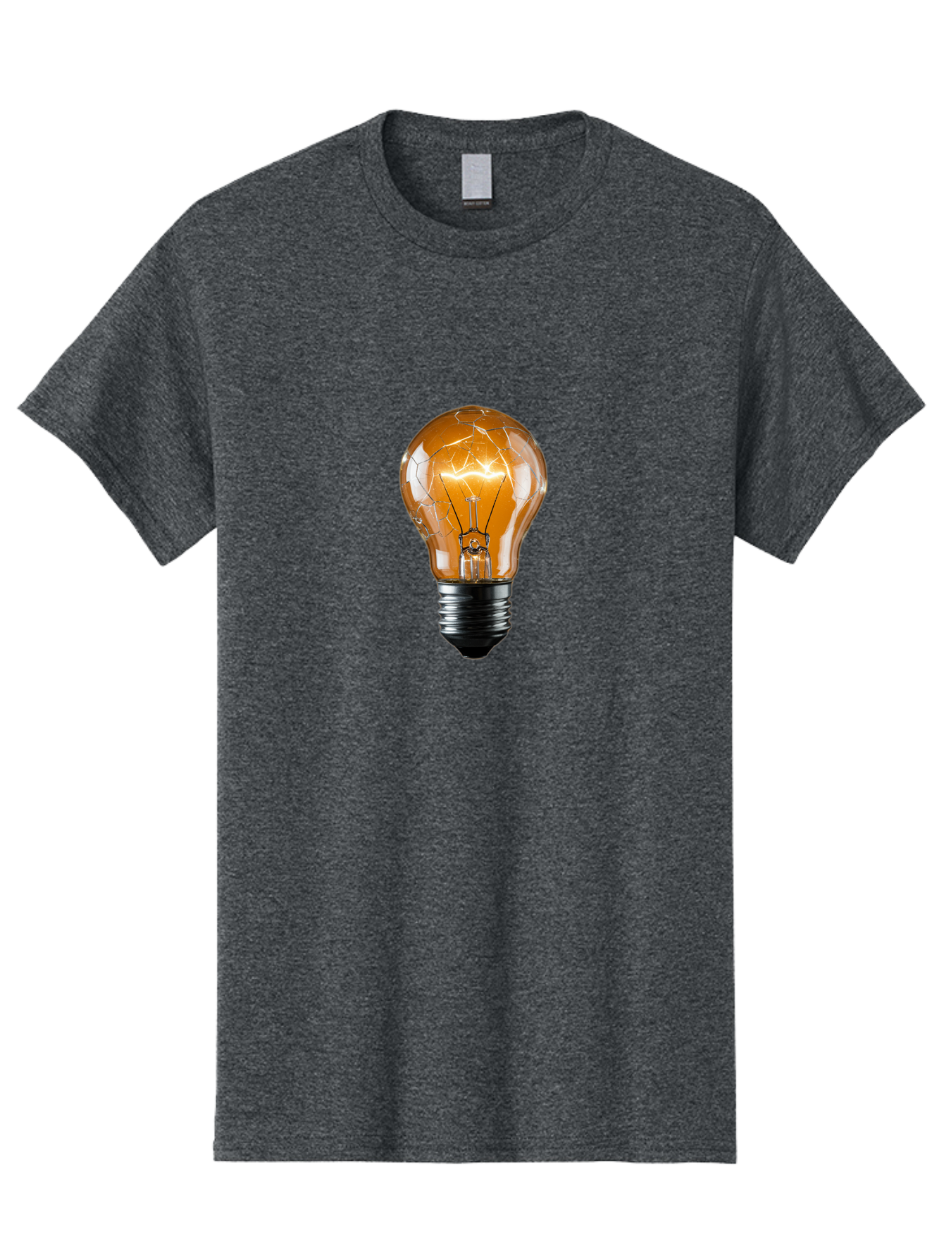 Cracked-Light-Bulb-2 Men'S Graphic Tee, 100% Cotton, Comfortable Casual Summer Wear, Machine Washable, Vintage Camera, Old Camera, Antique Camera, Black Camera, Classic Photography, Photography Equipment, Nostalgic Device, Film Camera, Baf742