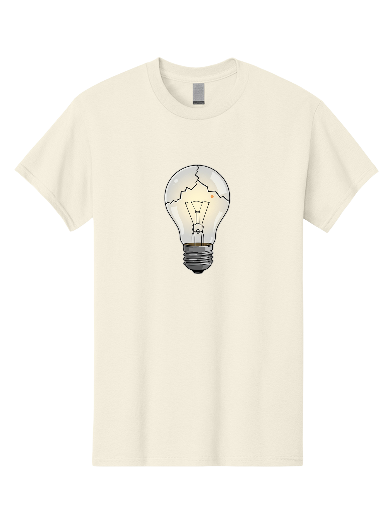 Cracked-Light-Bulb-4 Men'S Graphic Tee, 100% Cotton, Comfortable Casual Summer Wear, Machine Washable, Vintage Camera, Old Camera, Antique Camera, Black Camera, Classic Photography, Photography Equipment, Nostalgic Device, Film Camera, Baf744