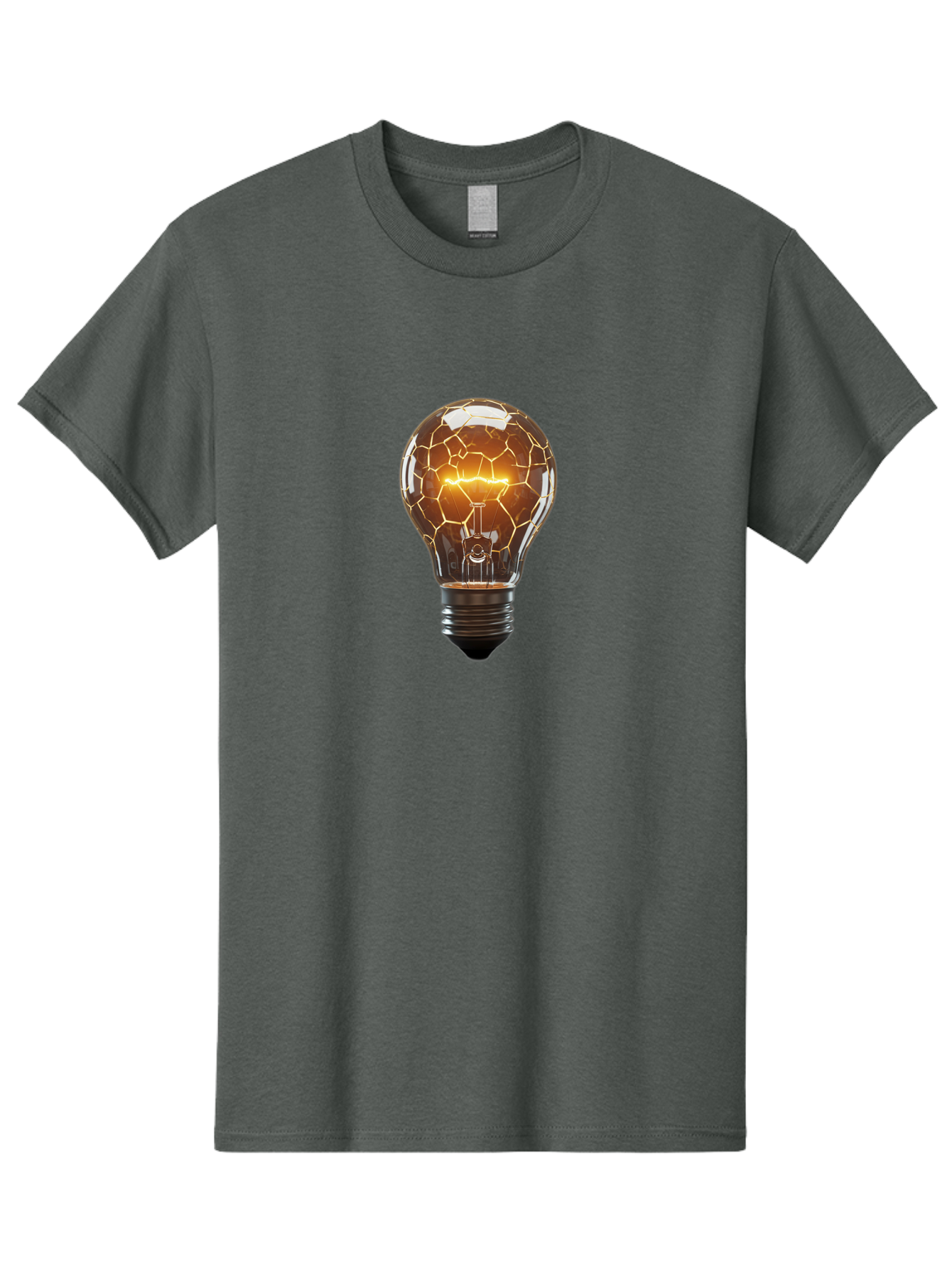 Cracked-Light-Bulb-8 Men'S Graphic Tee, 100% Cotton, Comfortable Casual Summer Wear, Machine Washable, Vintage Camera, Old Camera, Antique Camera, Black Camera, Classic Photography, Photography Equipment, Nostalgic Device, Film Camera, Baf748
