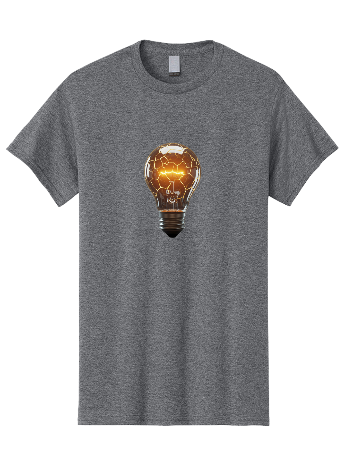 Cracked-Light-Bulb-8 Men'S Graphic Tee, 100% Cotton, Comfortable Casual Summer Wear, Machine Washable, Vintage Camera, Old Camera, Antique Camera, Black Camera, Classic Photography, Photography Equipment, Nostalgic Device, Film Camera, Baf748