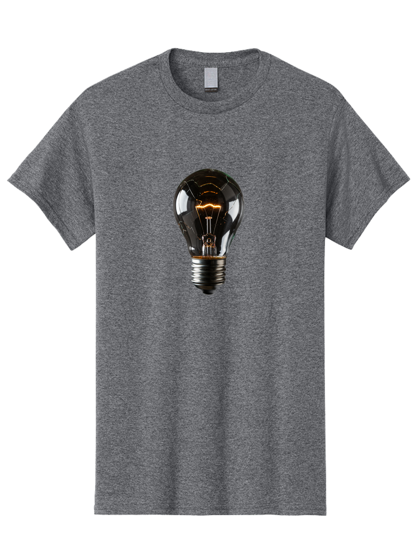 Cracked-Light-Bulb Men'S Graphic Tee, 100% Cotton, Comfortable Casual Summer Wear, Machine Washable, Vintage Camera, Old Camera, Antique Camera, Black Camera, Classic Photography, Photography Equipment, Nostalgic Device, Film Camera, Baf751
