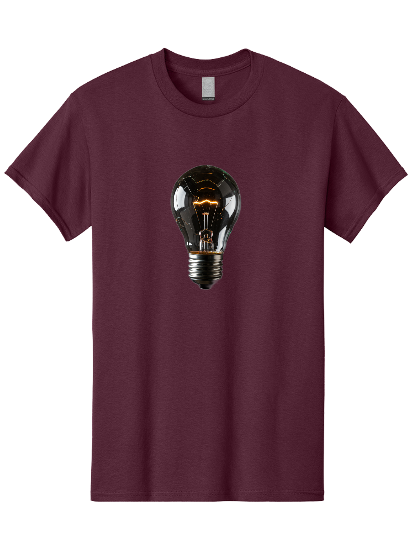 Cracked-Light-Bulb Men'S Graphic Tee, 100% Cotton, Comfortable Casual Summer Wear, Machine Washable, Vintage Camera, Old Camera, Antique Camera, Black Camera, Classic Photography, Photography Equipment, Nostalgic Device, Film Camera, Baf751