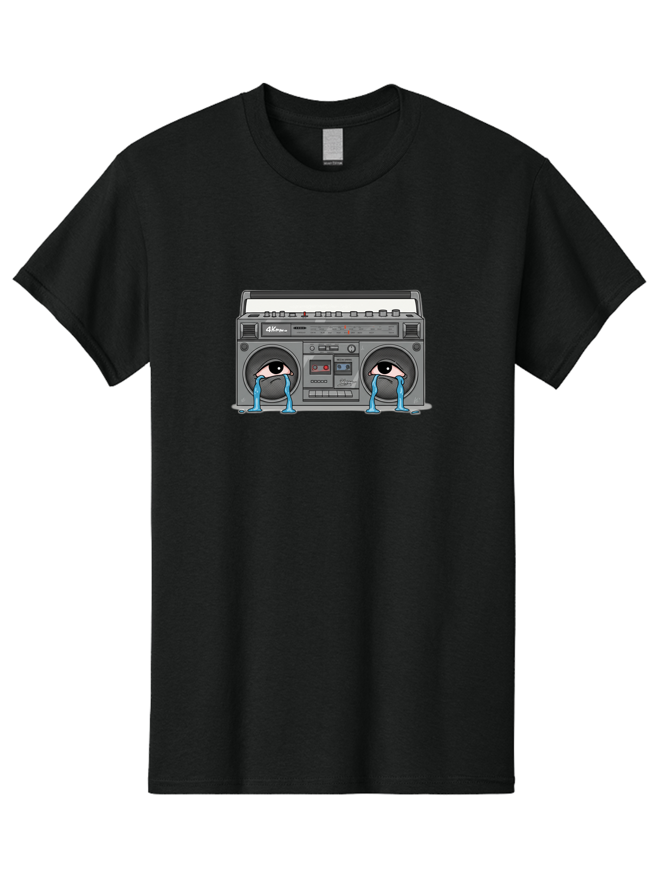 Crying-Boombox Men'S Graphic Tee, 100% Cotton, Comfortable Casual Summer Wear, Machine Washable, Vintage Camera, Old Camera, Antique Camera, Black Camera, Classic Photography, Photography Equipment, Nostalgic Device, Film Camera, Camera Art Baf753
