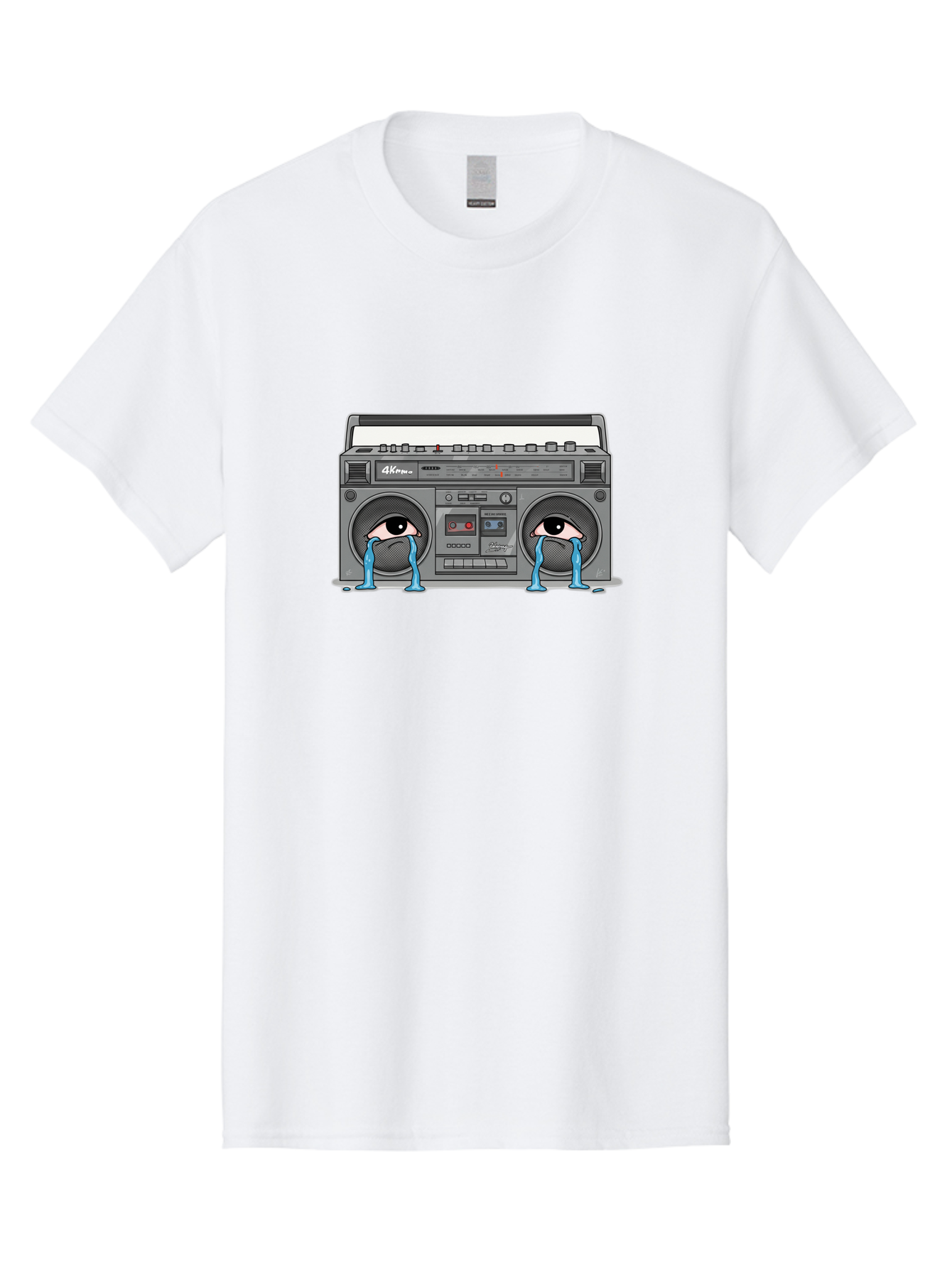 Crying-Boombox Men'S Graphic Tee, 100% Cotton, Comfortable Casual Summer Wear, Machine Washable, Vintage Camera, Old Camera, Antique Camera, Black Camera, Classic Photography, Photography Equipment, Nostalgic Device, Film Camera, Camera Art Baf753