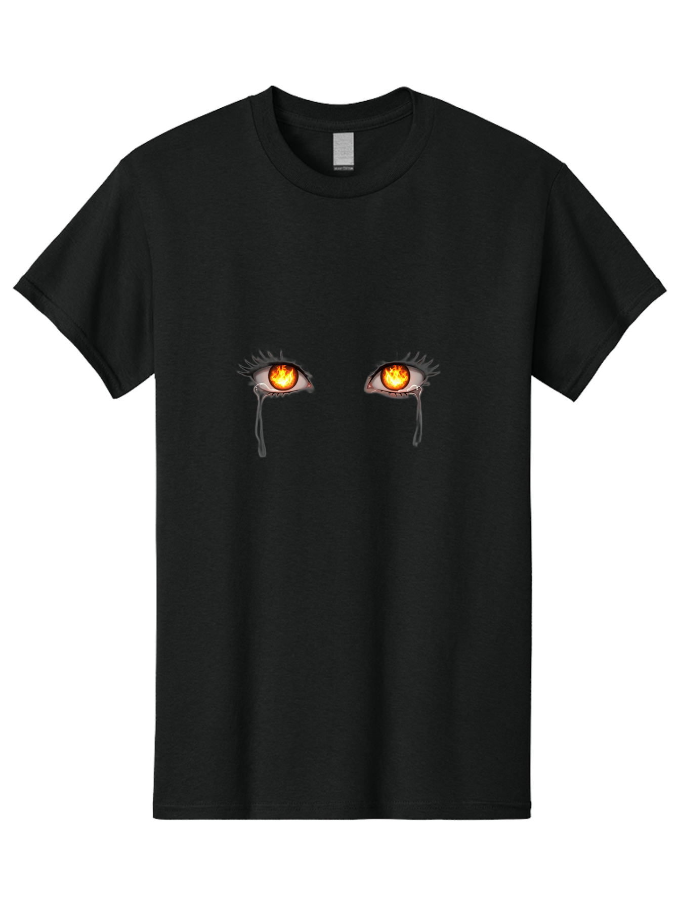 Crying-Eyes-With-Fire-1 Men'S Graphic Tee, 100% Cotton, Comfortable Casual Summer Wear, Machine Washable, Vintage Camera, Old Camera, Antique Camera, Black Camera, Classic Photography, Photography Equipment, Nostalgic Device, Film Camera, Baf766