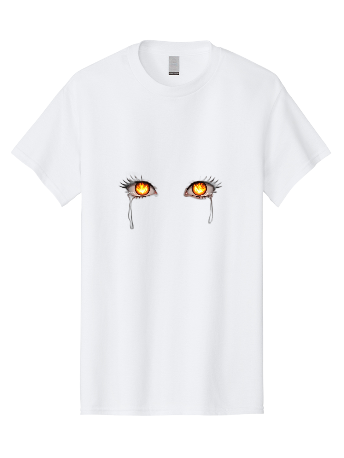 Crying-Eyes-With-Fire-1 Men'S Graphic Tee, 100% Cotton, Comfortable Casual Summer Wear, Machine Washable, Vintage Camera, Old Camera, Antique Camera, Black Camera, Classic Photography, Photography Equipment, Nostalgic Device, Film Camera, Baf766