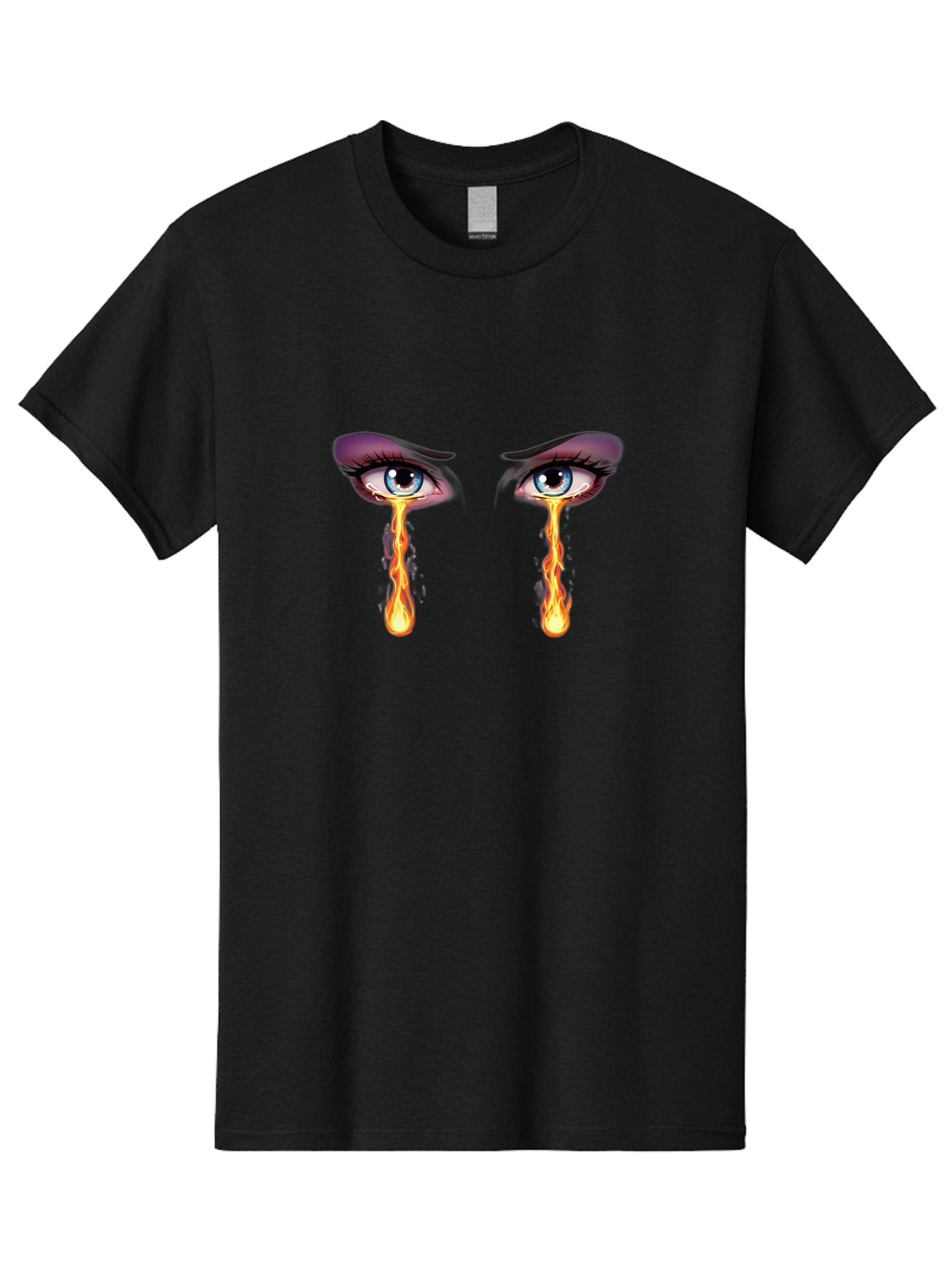 Crying-Eyes-With-Fire Men'S Graphic Tee, 100% Cotton, Comfortable Casual Summer Wear, Machine Washable, Vintage Camera, Old Camera, Antique Camera, Black Camera, Classic Photography, Photography Equipment, Nostalgic Device, Film Camera, Baf767