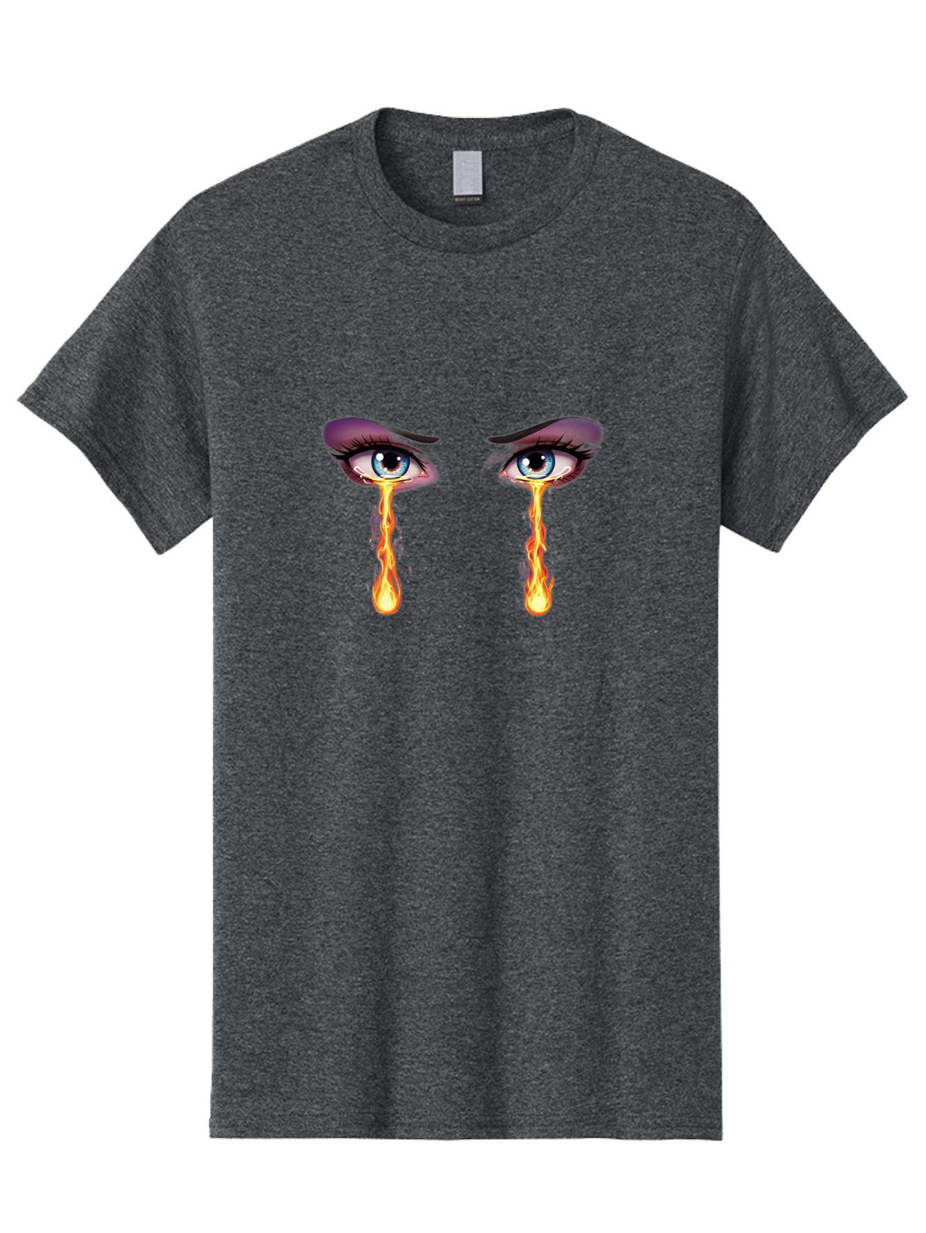 Crying-Eyes-With-Fire Men'S Graphic Tee, 100% Cotton, Comfortable Casual Summer Wear, Machine Washable, Vintage Camera, Old Camera, Antique Camera, Black Camera, Classic Photography, Photography Equipment, Nostalgic Device, Film Camera, Baf767