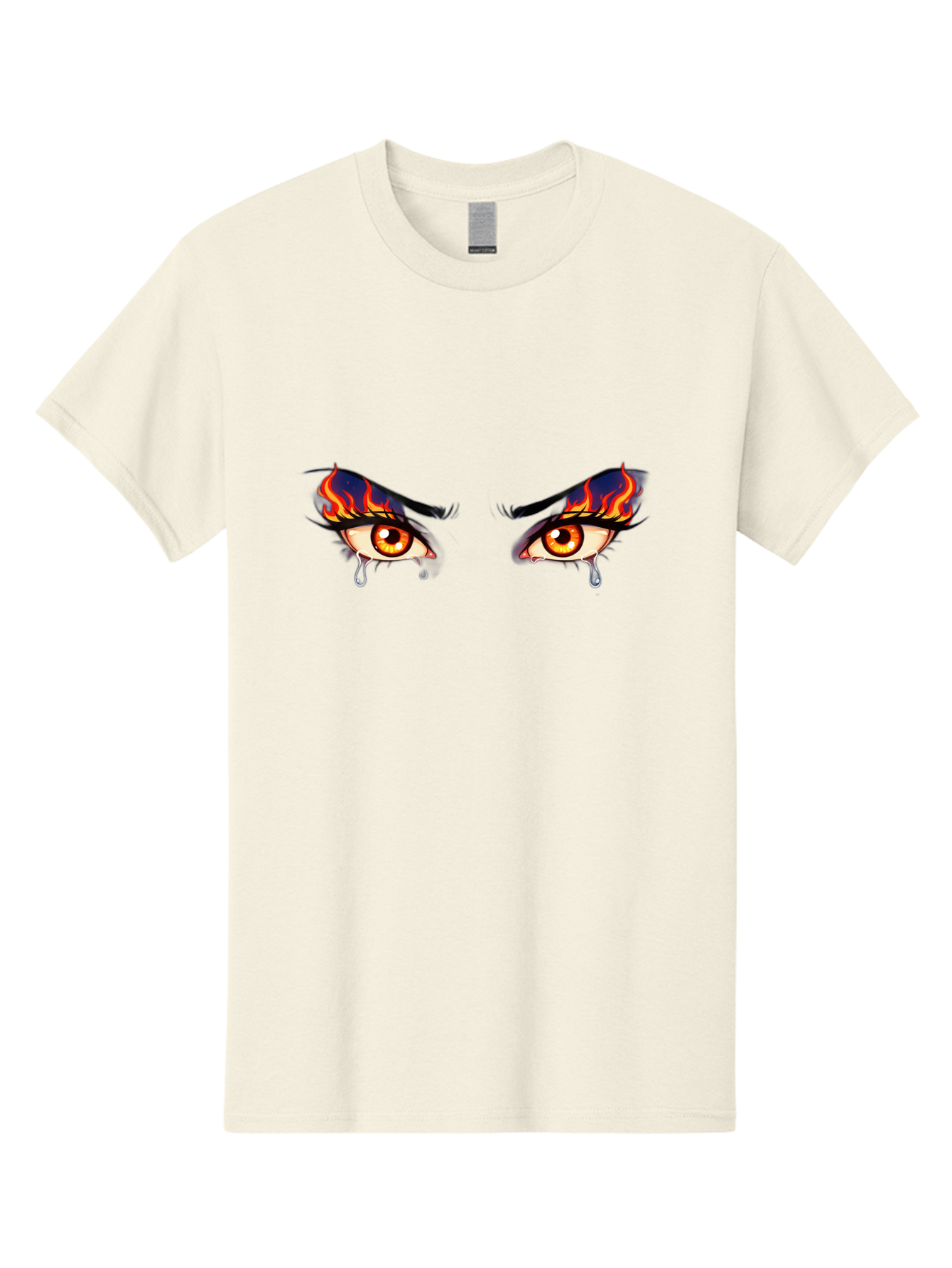 Crying-Eyes-With-Flames Men'S Graphic Tee, 100% Cotton, Comfortable Casual Summer Wear, Machine Washable, Vintage Camera, Old Camera, Antique Camera, Black Camera, Classic Photography, Photography Equipment, Nostalgic Device, Film Camera, Baf768