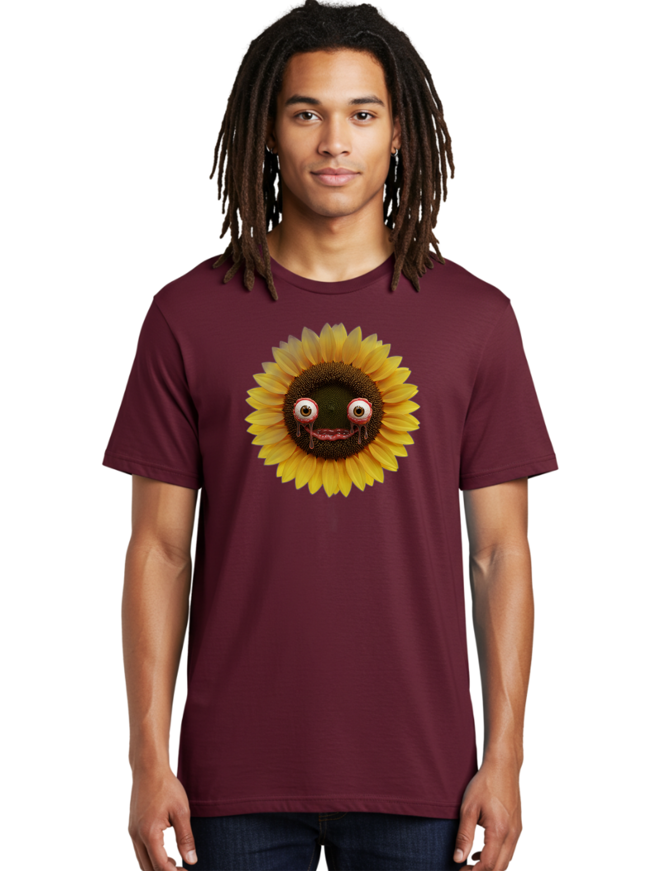 Crying-Sunflower-1 Men'S Graphic Tee, 100% Cotton, Comfortable Casual Summer Wear, Machine Washable, Vintage Camera, Old Camera, Antique Camera, Black Camera, Classic Photography, Photography Equipment, Nostalgic Device, Film Camera, Baf772