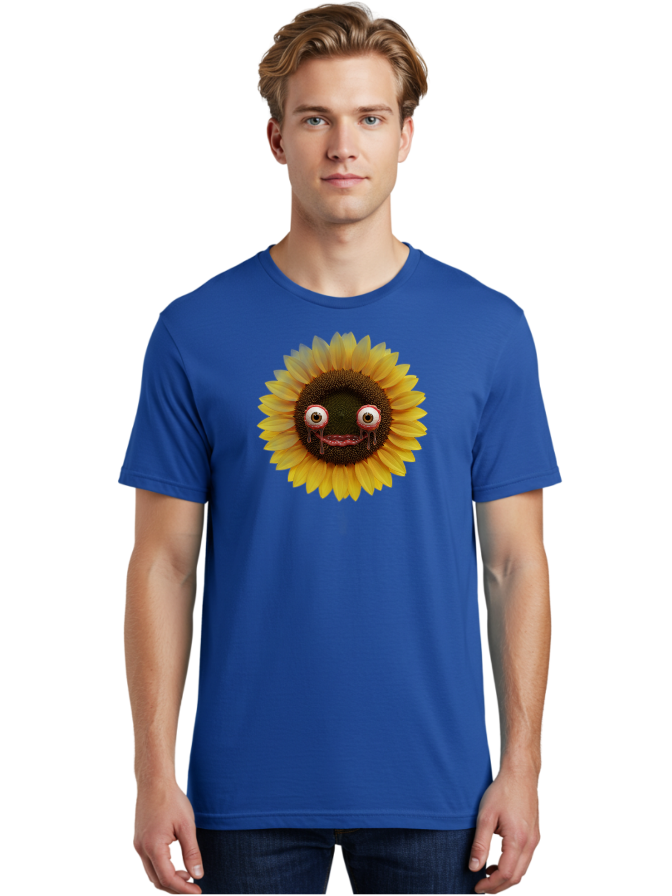Crying-Sunflower-1 Men'S Graphic Tee, 100% Cotton, Comfortable Casual Summer Wear, Machine Washable, Vintage Camera, Old Camera, Antique Camera, Black Camera, Classic Photography, Photography Equipment, Nostalgic Device, Film Camera, Baf772