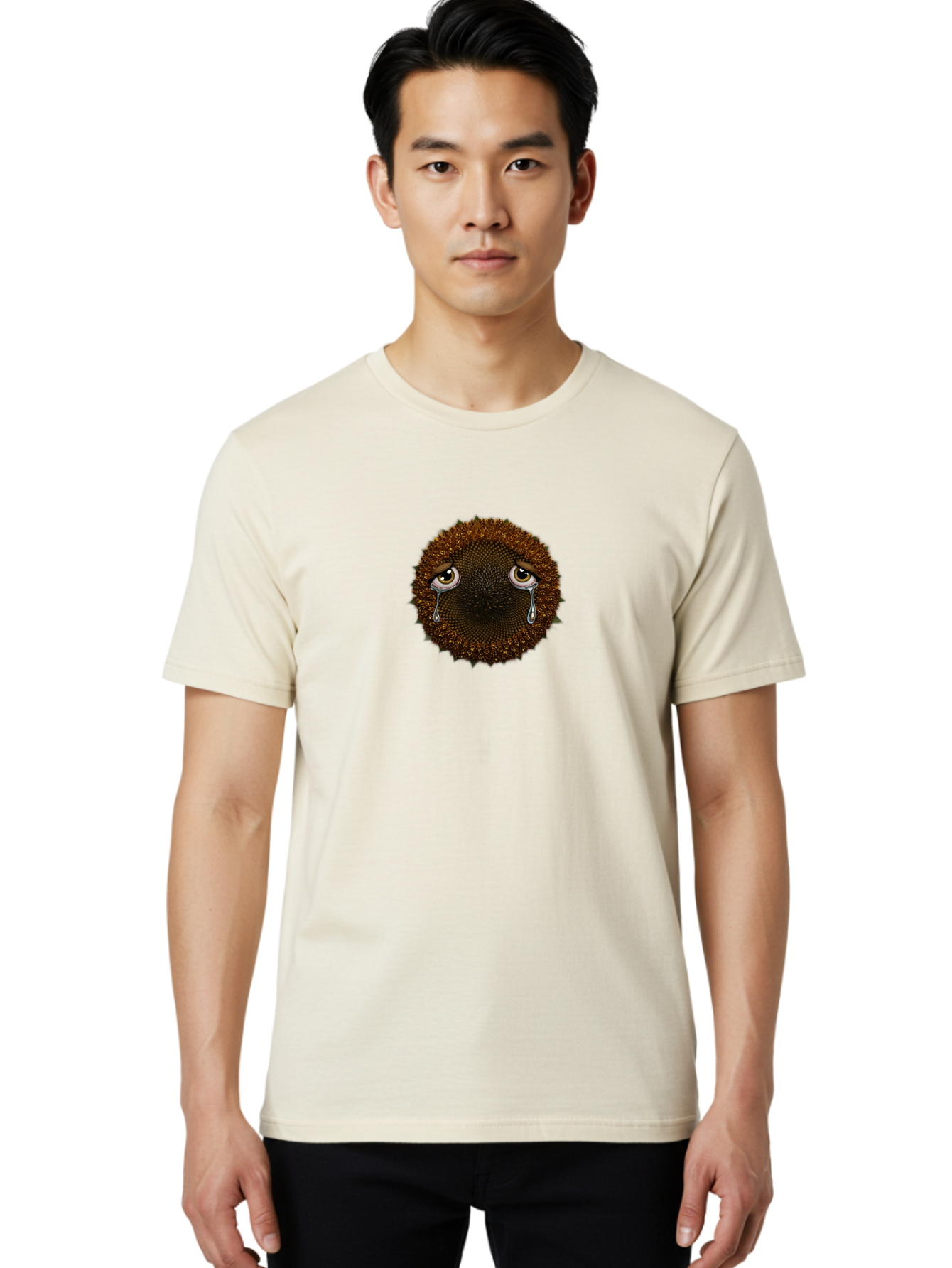 Crying-Sunflower Men'S Graphic Tee, 100% Cotton, Comfortable Casual Summer Wear, Machine Washable, Vintage Camera, Old Camera, Antique Camera, Black Camera, Classic Photography, Photography Equipment, Nostalgic Device, Film Camera, Camera Art Baf773