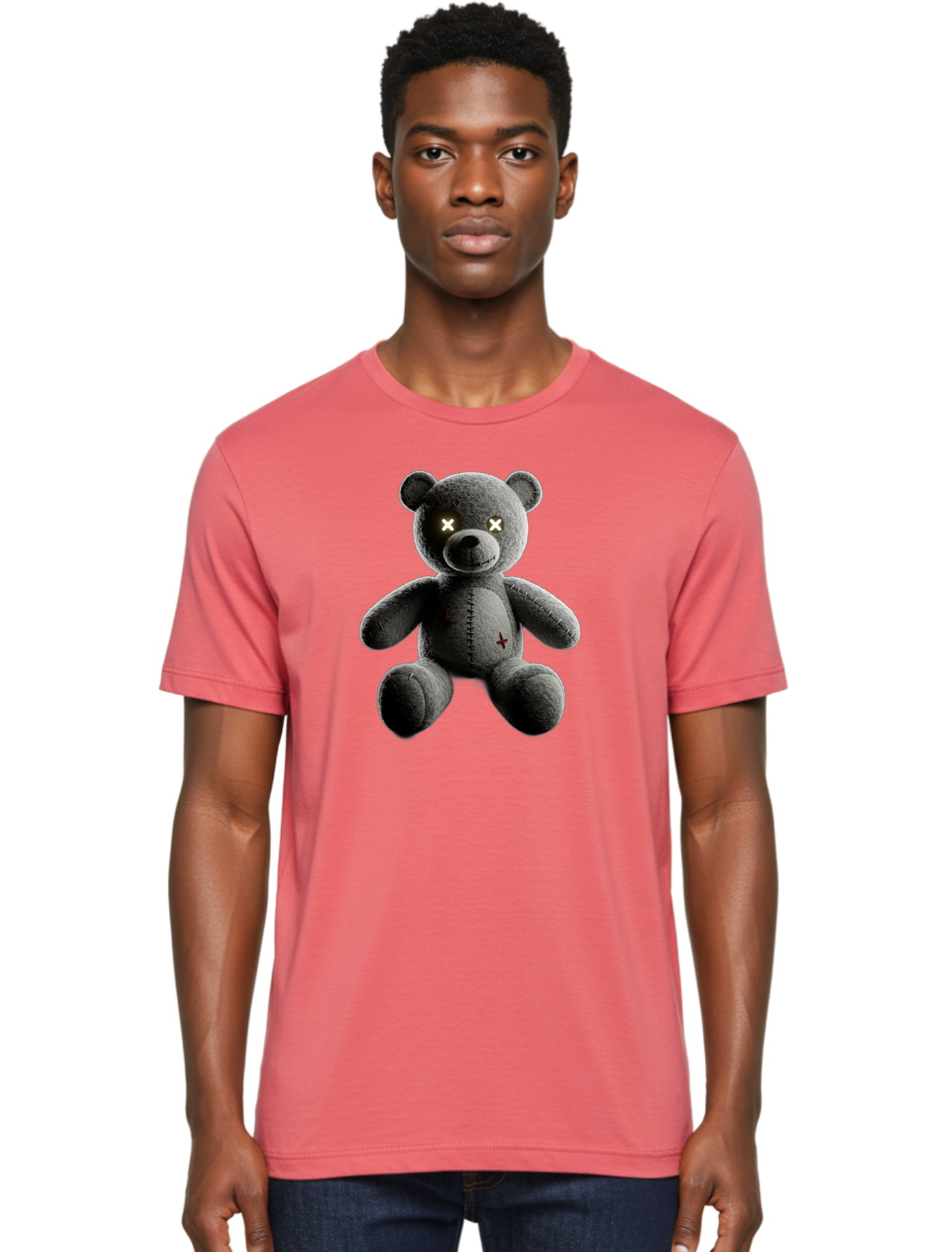 Cursed-Black-Teddy-Bear Men'S Graphic Tee, 100% Cotton, Comfortable Casual Summer Wear, Machine Washable, Vintage Camera, Old Camera, Antique Camera, Black Camera, Classic Photography, Photography Equipment, Nostalgic Device, Film Camera, Baf774