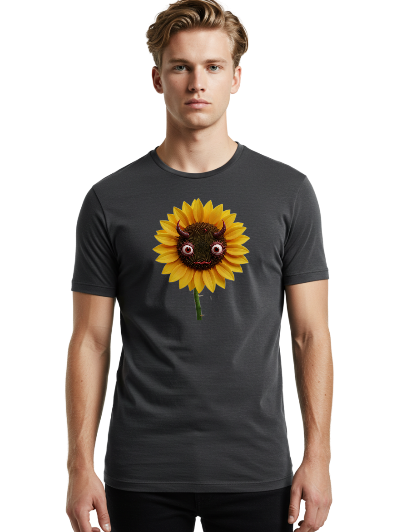 Demonic-Sunflower Men'S Graphic Tee, 100% Cotton, Comfortable Casual Summer Wear, Machine Washable, Vintage Camera, Old Camera, Antique Camera, Black Camera, Classic Photography, Photography Equipment, Nostalgic Device, Film Camera, Camera Art Baf780