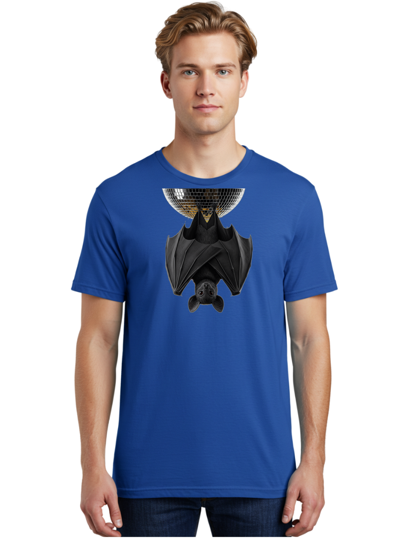 Disco-Bat-2 Men'S Graphic Tee, 100% Cotton, Comfortable Casual Summer Wear, Machine Washable, Vintage Camera, Old Camera, Antique Camera, Black Camera, Classic Photography, Photography Equipment, Nostalgic Device, Film Camera, Camera Art Baf788