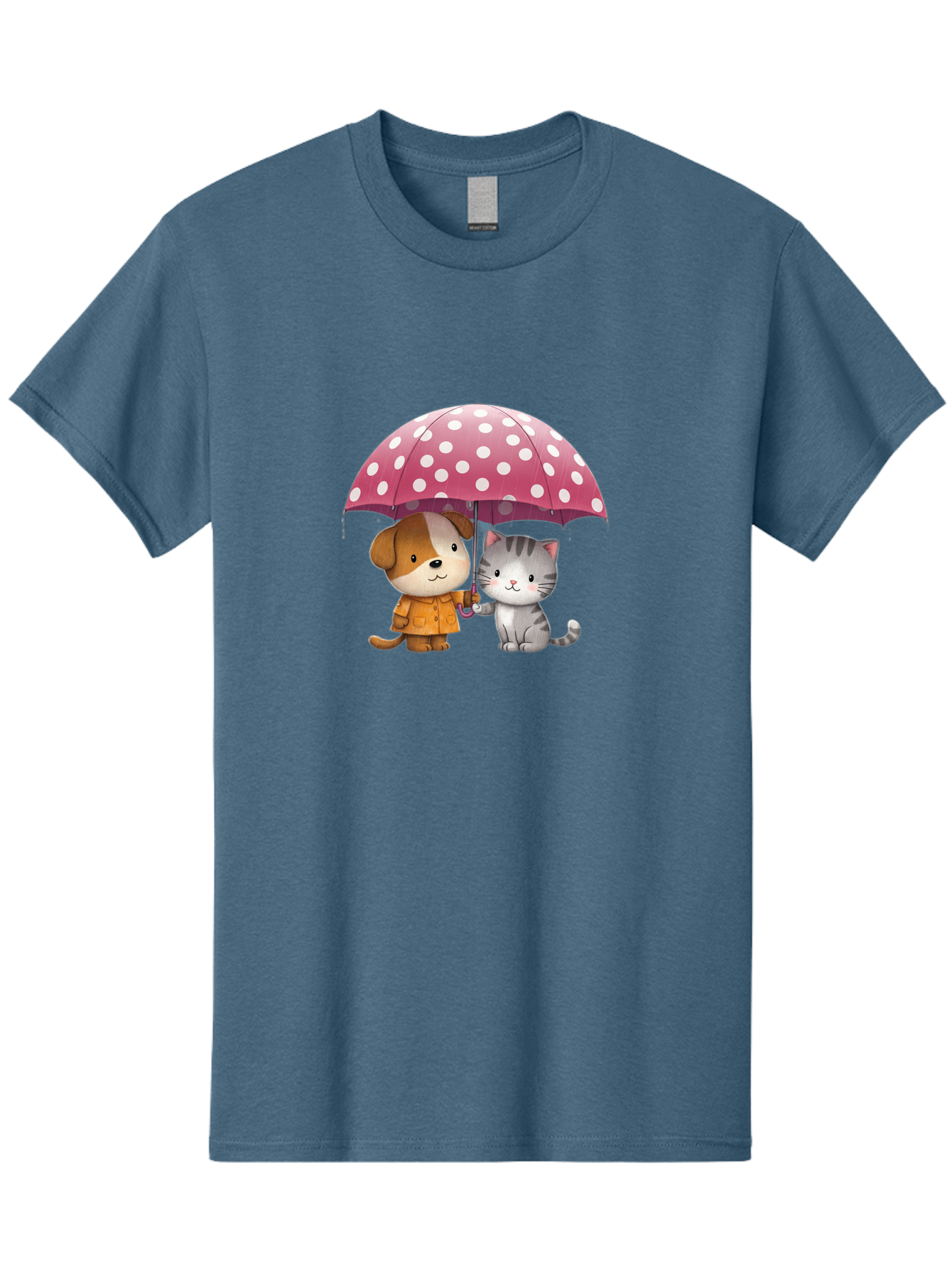 Dog-And-Cat-Under-Polka-Dot-Umbrella Men'S Graphic Tee, 100% Cotton, Comfortable Casual Summer Wear, Machine Washable, Vintage Camera, Old Camera, Antique Camera, Black Camera, Classic Photography, Photography Equipment, Nostalgic Device, Baf797