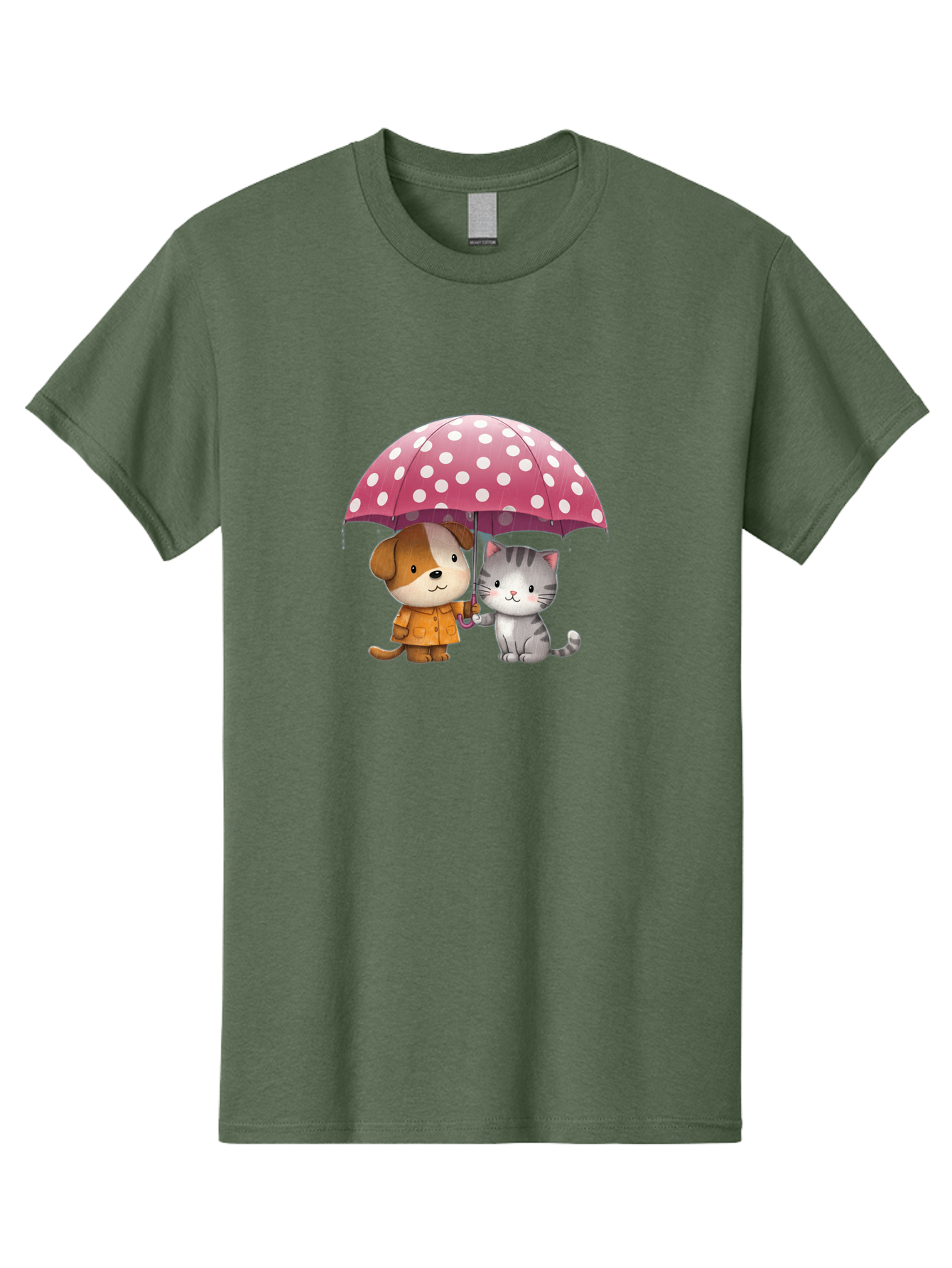 Dog-And-Cat-Under-Polka-Dot-Umbrella Men'S Graphic Tee, 100% Cotton, Comfortable Casual Summer Wear, Machine Washable, Vintage Camera, Old Camera, Antique Camera, Black Camera, Classic Photography, Photography Equipment, Nostalgic Device, Baf797