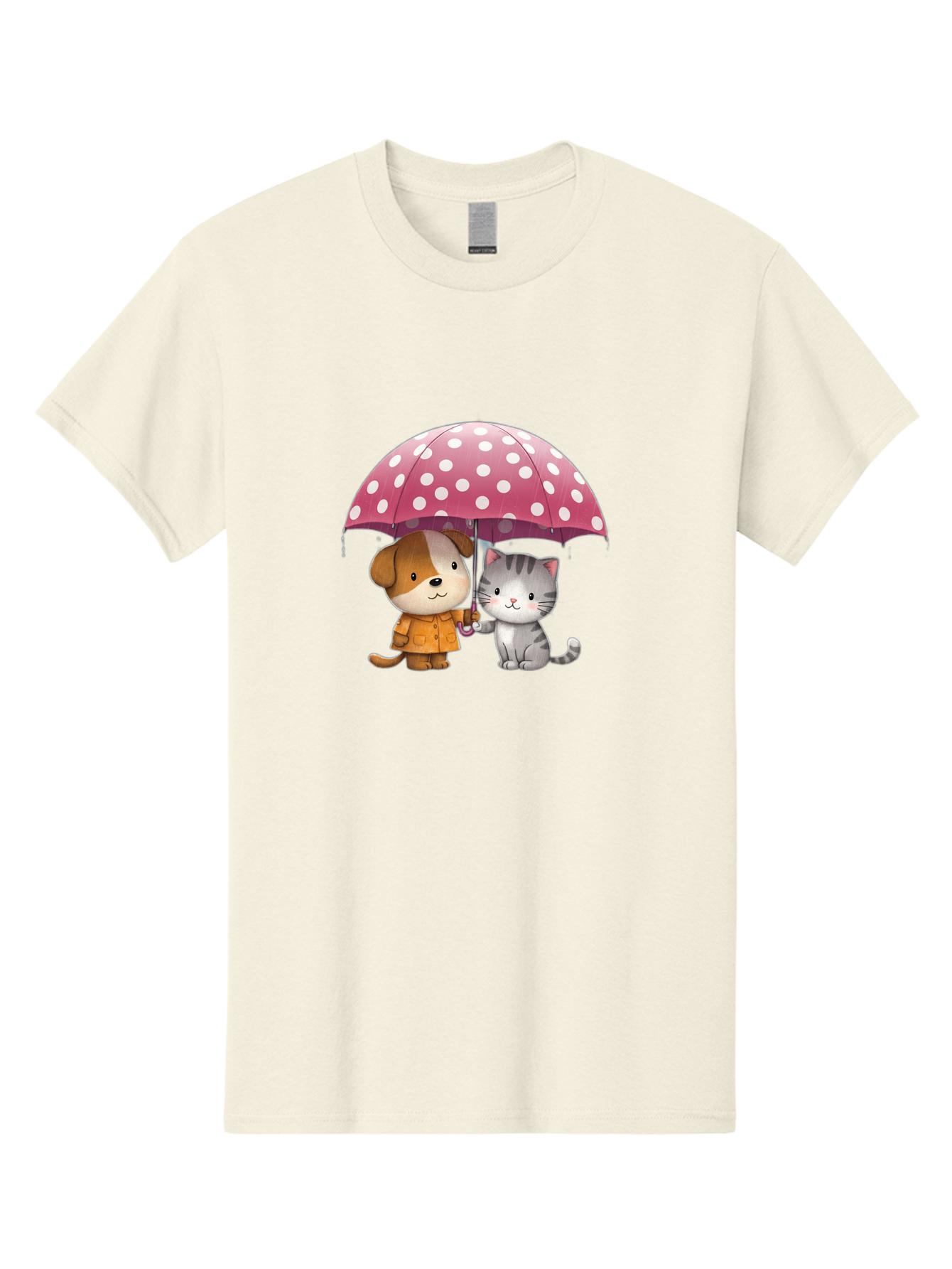 Dog-And-Cat-Under-Polka-Dot-Umbrella Men'S Graphic Tee, 100% Cotton, Comfortable Casual Summer Wear, Machine Washable, Vintage Camera, Old Camera, Antique Camera, Black Camera, Classic Photography, Photography Equipment, Nostalgic Device, Baf797
