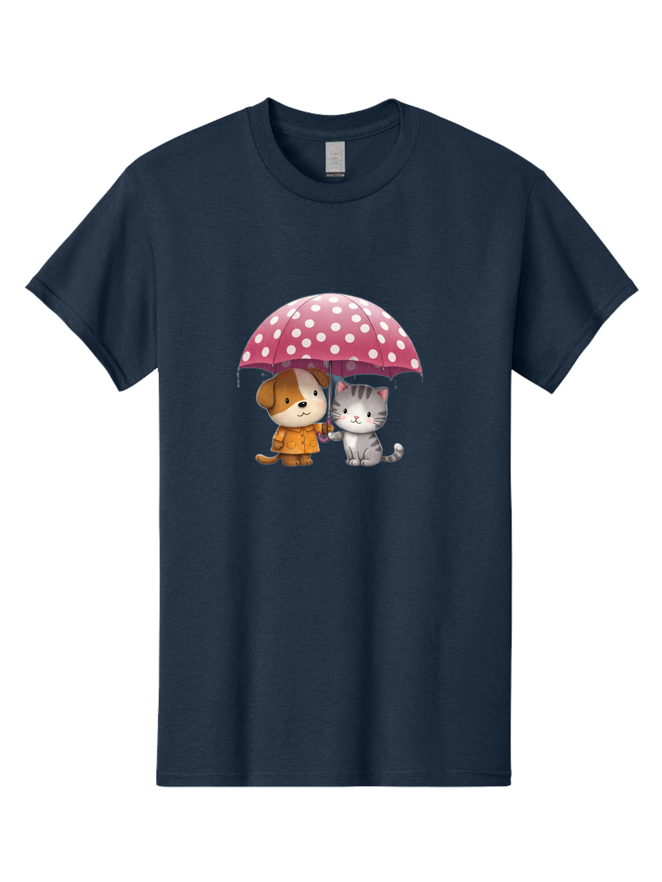 Dog-And-Cat-Under-Polka-Dot-Umbrella Men'S Graphic Tee, 100% Cotton, Comfortable Casual Summer Wear, Machine Washable, Vintage Camera, Old Camera, Antique Camera, Black Camera, Classic Photography, Photography Equipment, Nostalgic Device, Baf797
