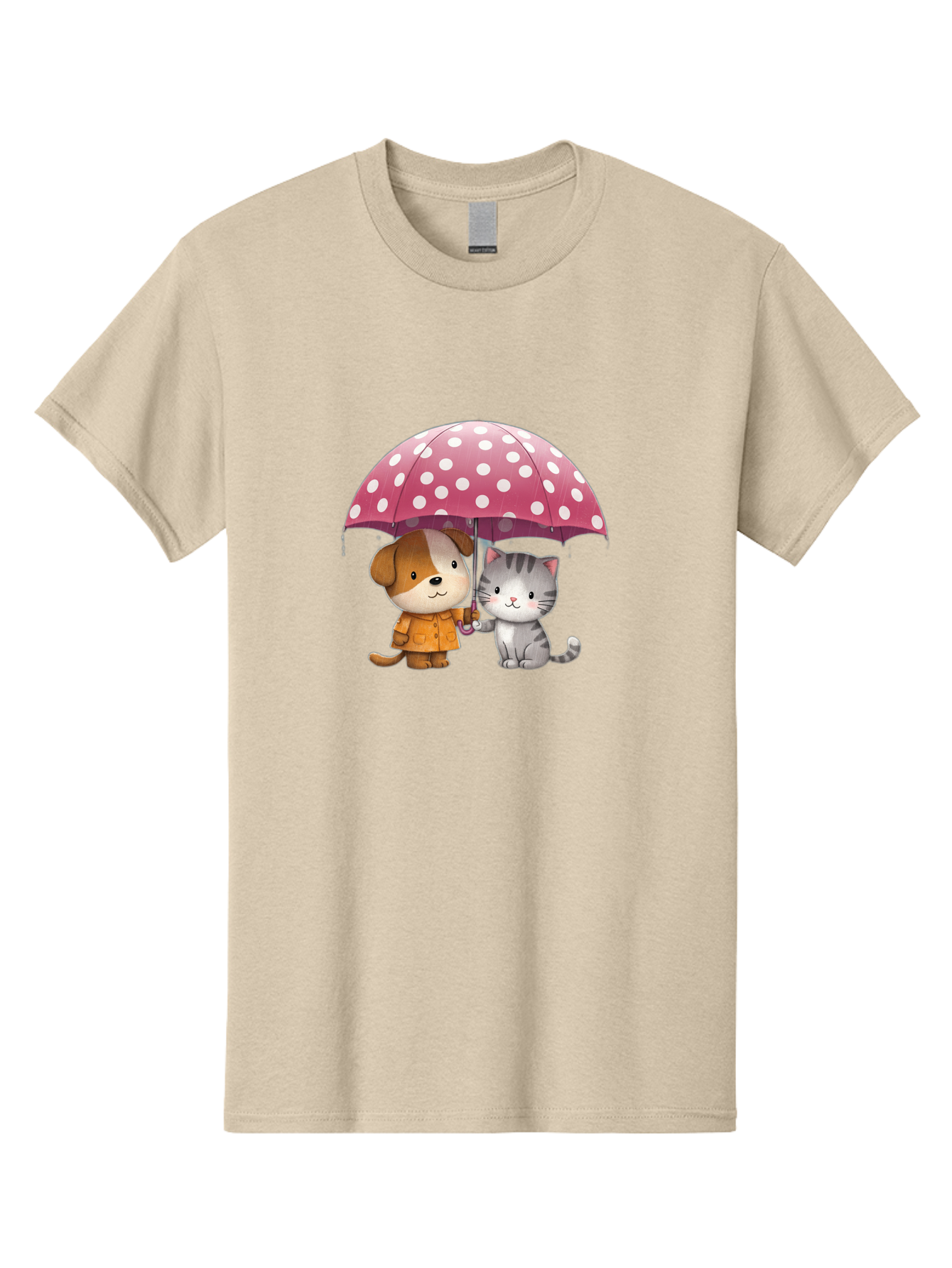 Dog-And-Cat-Under-Polka-Dot-Umbrella Men'S Graphic Tee, 100% Cotton, Comfortable Casual Summer Wear, Machine Washable, Vintage Camera, Old Camera, Antique Camera, Black Camera, Classic Photography, Photography Equipment, Nostalgic Device, Baf797