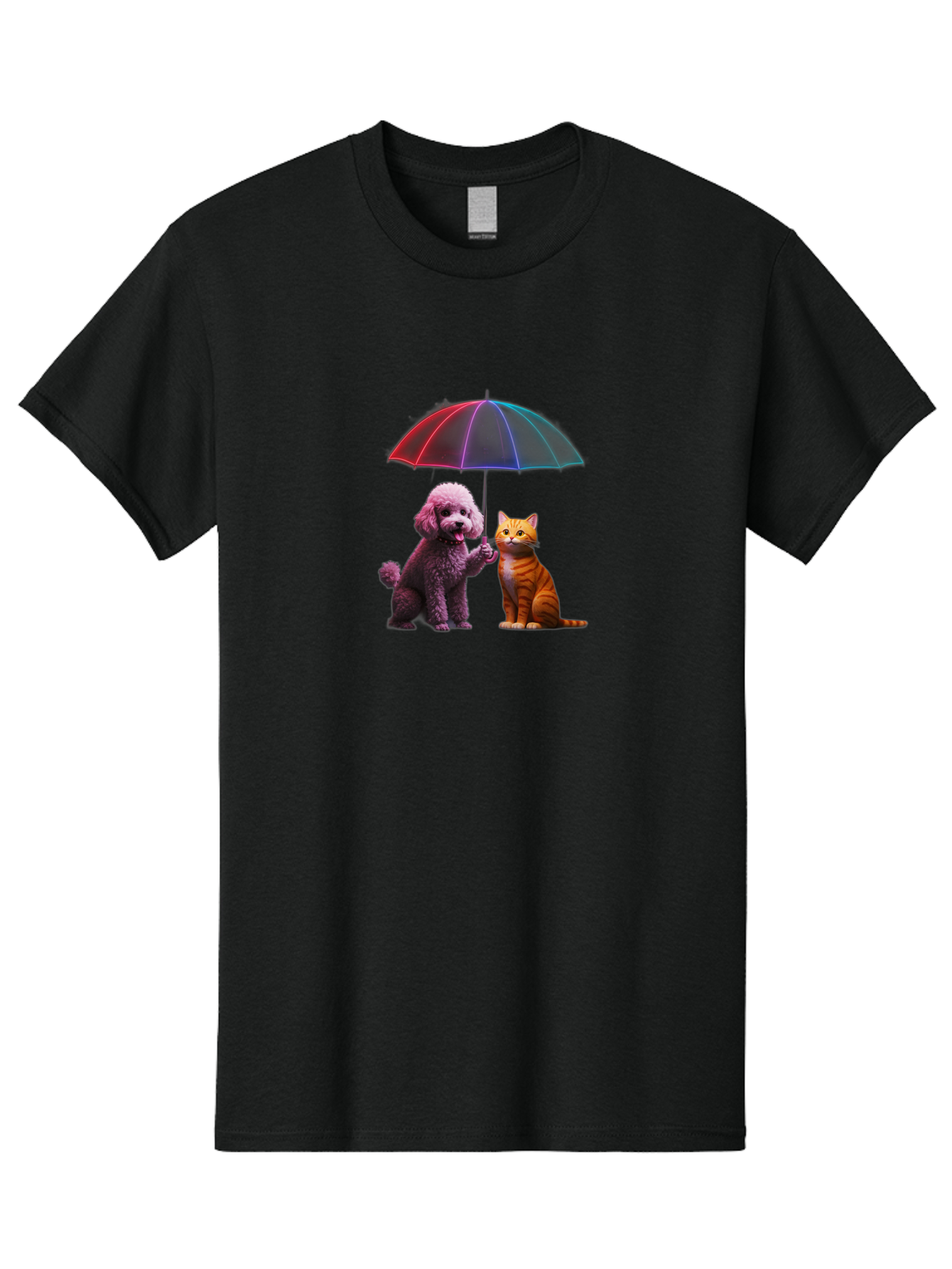 Dog-And-Cat-Under-Umbrella Men'S Graphic Tee, 100% Cotton, Comfortable Casual Summer Wear, Machine Washable, Vintage Camera, Old Camera, Antique Camera, Black Camera, Classic Photography, Photography Equipment, Nostalgic Device, Film Camera, Baf798
