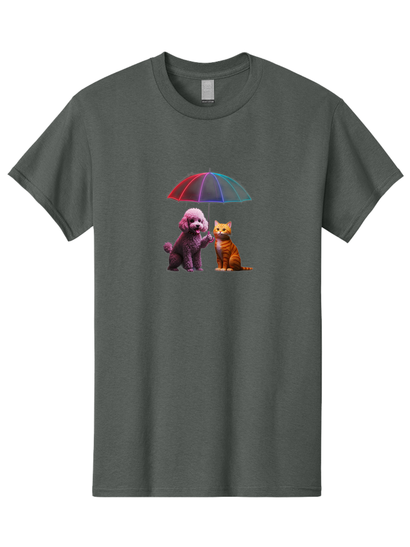 Dog-And-Cat-Under-Umbrella Men'S Graphic Tee, 100% Cotton, Comfortable Casual Summer Wear, Machine Washable, Vintage Camera, Old Camera, Antique Camera, Black Camera, Classic Photography, Photography Equipment, Nostalgic Device, Film Camera, Baf798