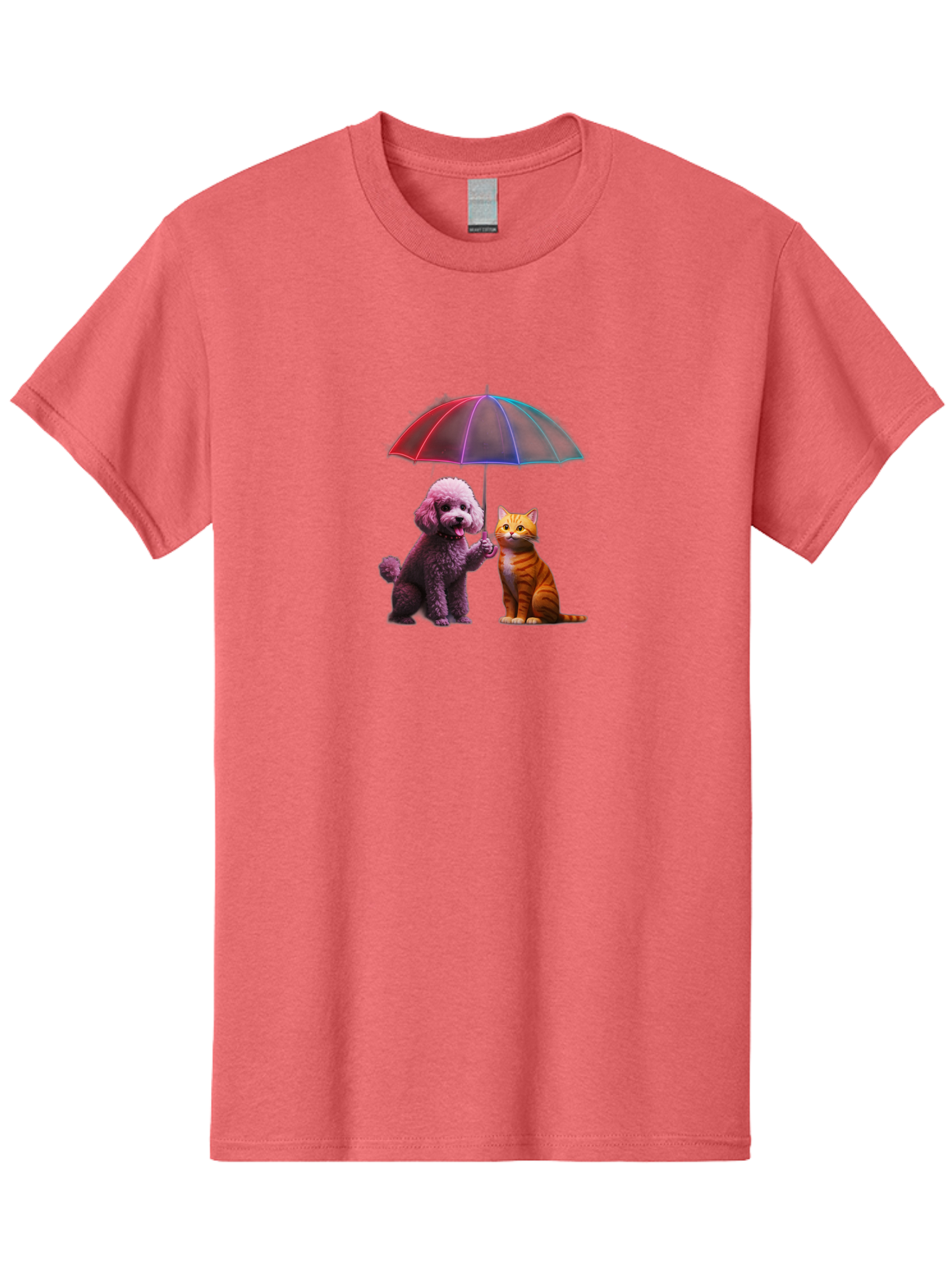 Dog-And-Cat-Under-Umbrella Men'S Graphic Tee, 100% Cotton, Comfortable Casual Summer Wear, Machine Washable, Vintage Camera, Old Camera, Antique Camera, Black Camera, Classic Photography, Photography Equipment, Nostalgic Device, Film Camera, Baf798