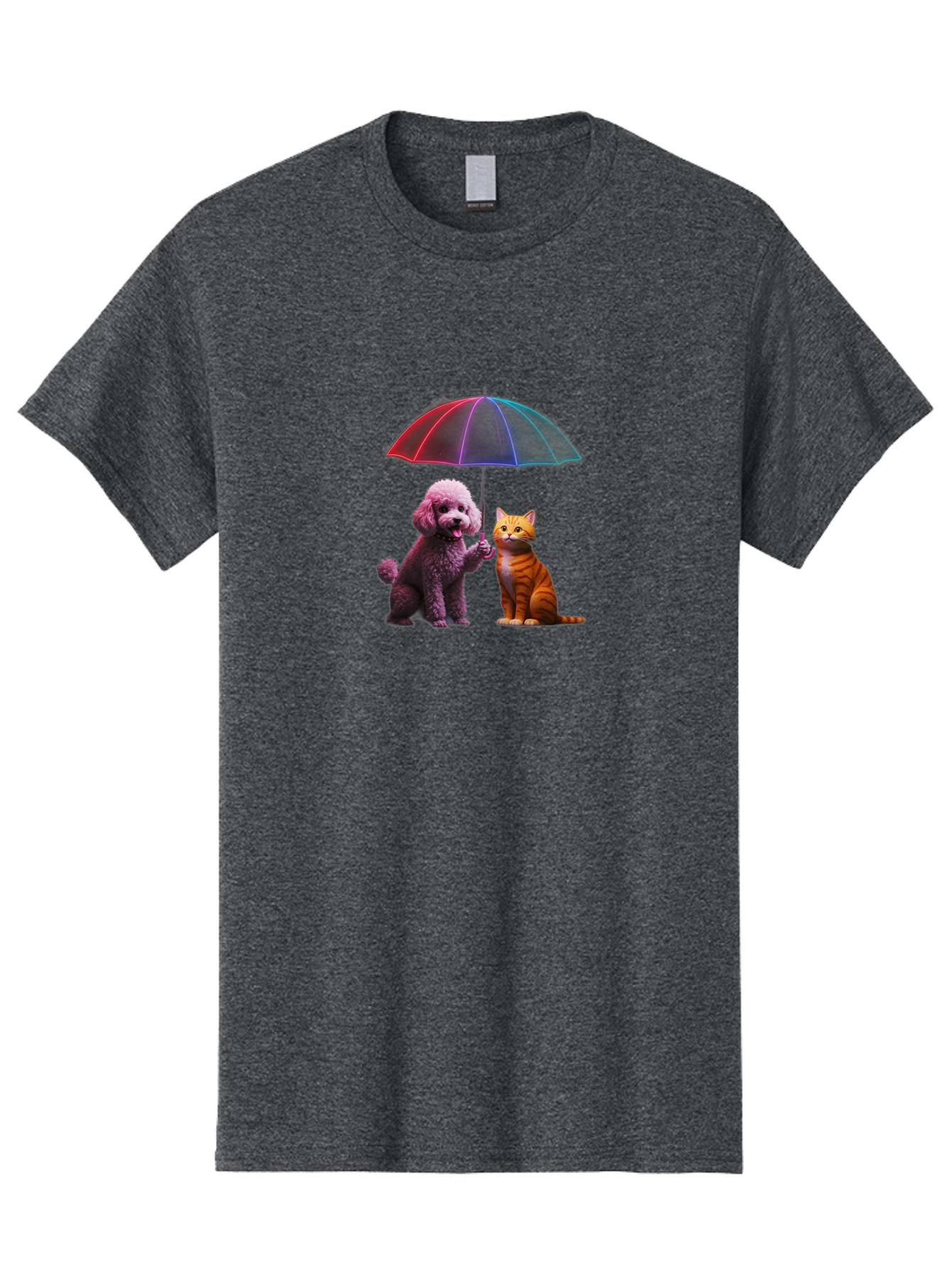 Dog-And-Cat-Under-Umbrella Men'S Graphic Tee, 100% Cotton, Comfortable Casual Summer Wear, Machine Washable, Vintage Camera, Old Camera, Antique Camera, Black Camera, Classic Photography, Photography Equipment, Nostalgic Device, Film Camera, Baf798