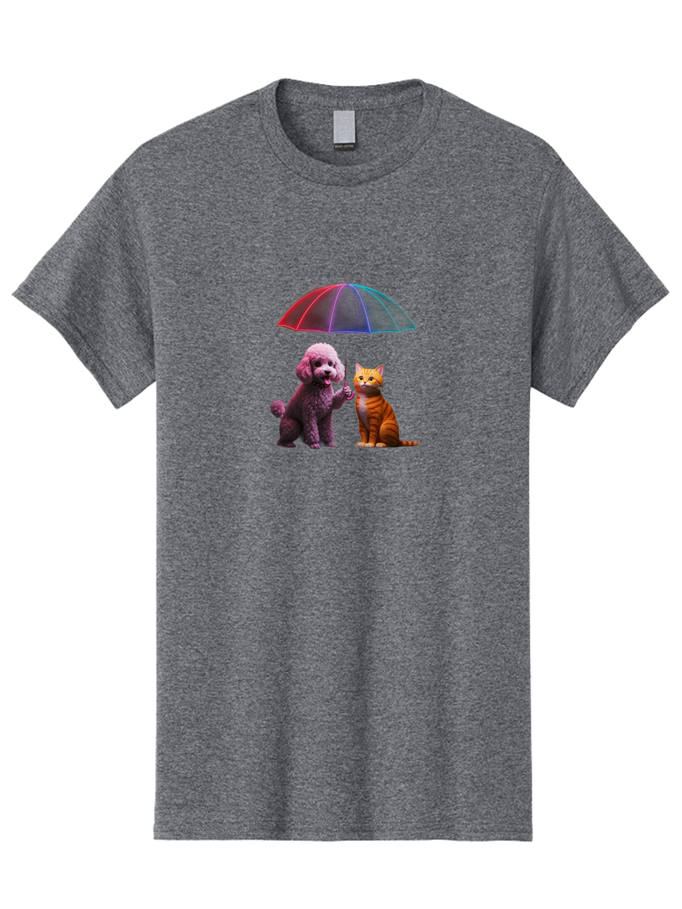 Dog-And-Cat-Under-Umbrella Men'S Graphic Tee, 100% Cotton, Comfortable Casual Summer Wear, Machine Washable, Vintage Camera, Old Camera, Antique Camera, Black Camera, Classic Photography, Photography Equipment, Nostalgic Device, Film Camera, Baf798