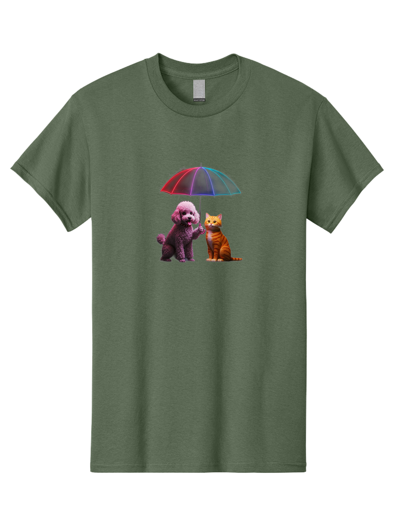 Dog-And-Cat-Under-Umbrella Men'S Graphic Tee, 100% Cotton, Comfortable Casual Summer Wear, Machine Washable, Vintage Camera, Old Camera, Antique Camera, Black Camera, Classic Photography, Photography Equipment, Nostalgic Device, Film Camera, Baf798
