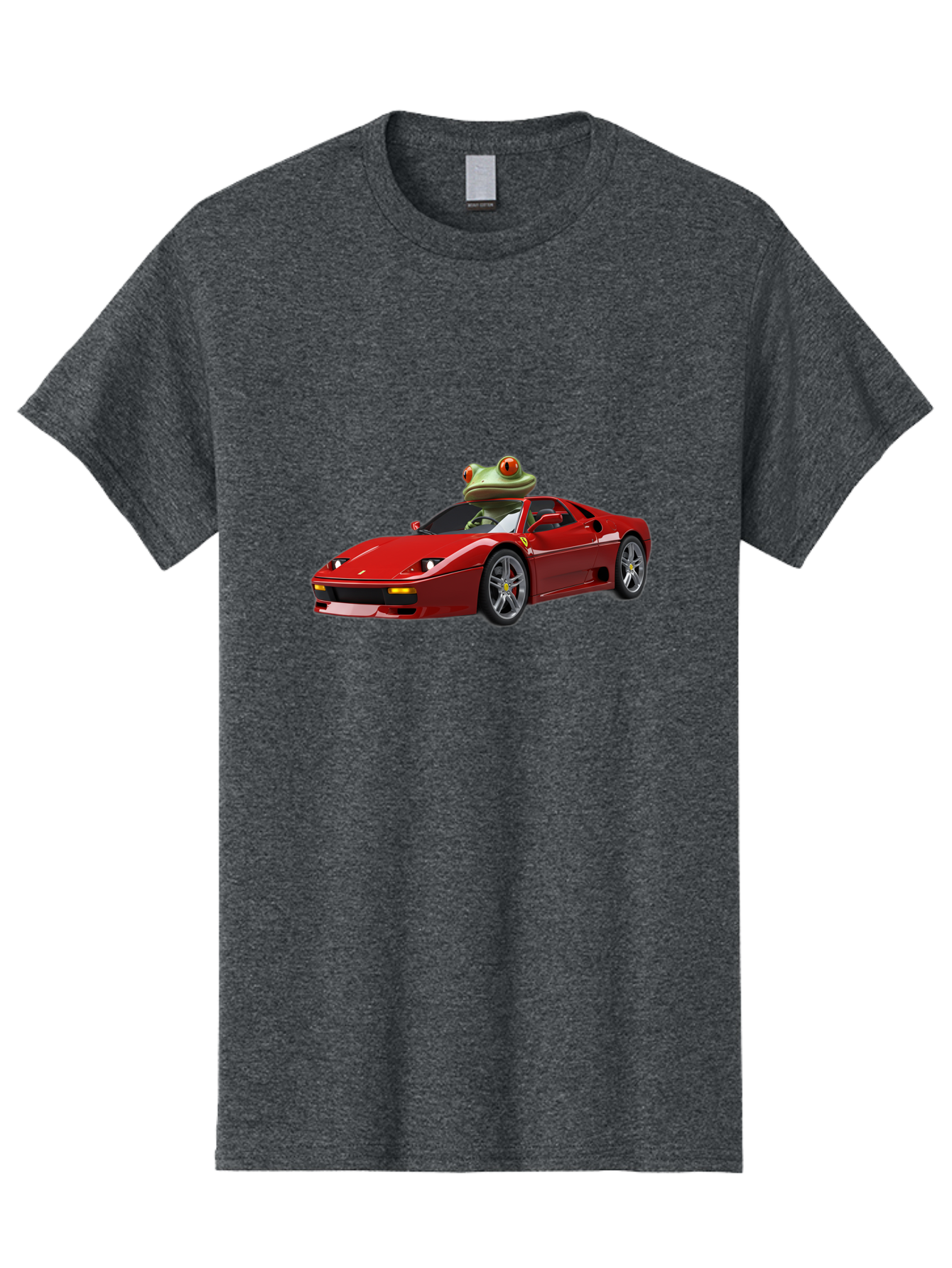 Ferrari-With-Frog-2 Men'S Graphic Tee, 100% Cotton, Comfortable Casual Summer Wear, Machine Washable, Vintage Camera, Old Camera, Antique Camera, Black Camera, Classic Photography, Photography Equipment, Nostalgic Device, Film Camera, Baf806