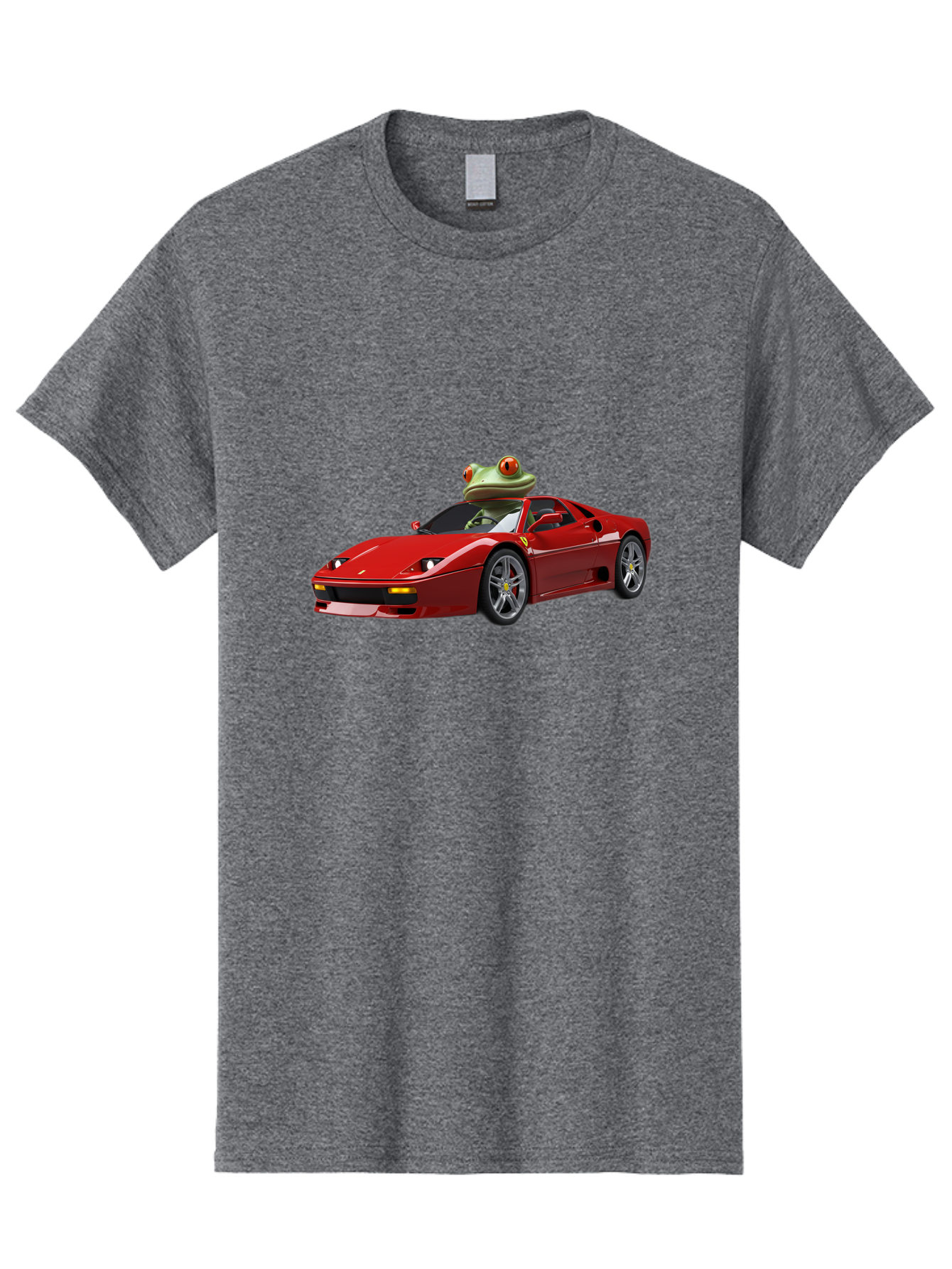 Ferrari-With-Frog-2 Men'S Graphic Tee, 100% Cotton, Comfortable Casual Summer Wear, Machine Washable, Vintage Camera, Old Camera, Antique Camera, Black Camera, Classic Photography, Photography Equipment, Nostalgic Device, Film Camera, Baf806