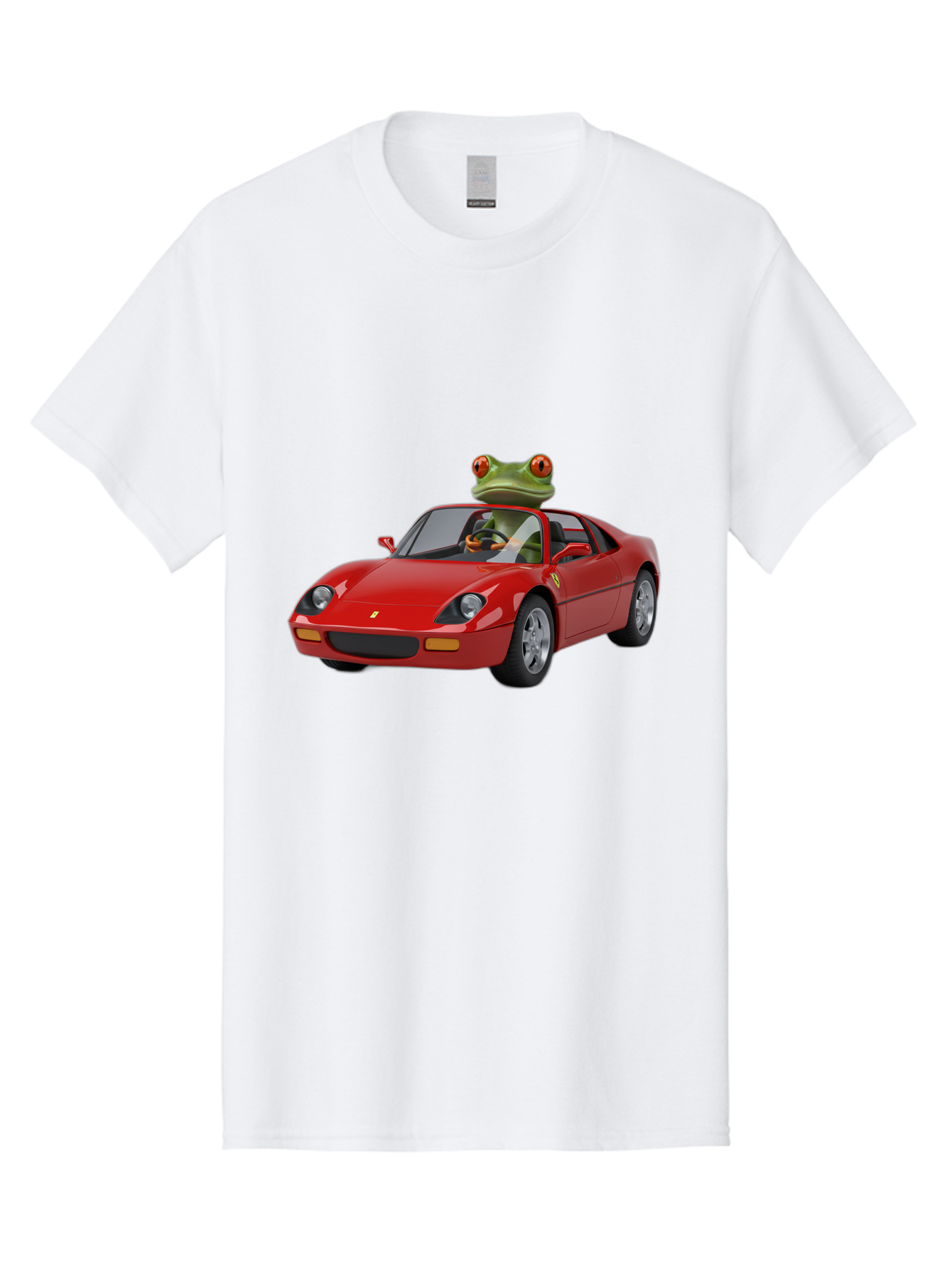 Ferrari-With-Frog Men'S Graphic Tee, 100% Cotton, Comfortable Casual Summer Wear, Machine Washable, Vintage Camera, Old Camera, Antique Camera, Black Camera, Classic Photography, Photography Equipment, Nostalgic Device, Film Camera, Camera Art Baf807