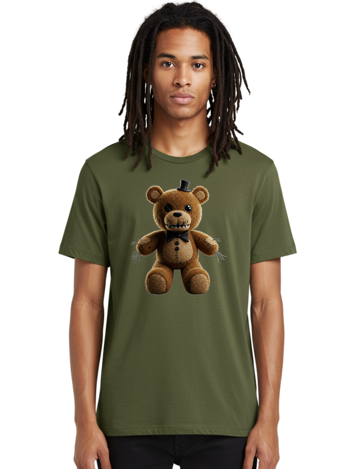 Five-Nights-At-Freddy-S-Teddy-Bear-1 Men'S Graphic Tee, 100% Cotton, Comfortable Casual Summer Wear, Machine Washable, Vintage Camera, Old Camera, Antique Camera, Black Camera, Classic Photography, Photography Equipment, Nostalgic Device, Baf812