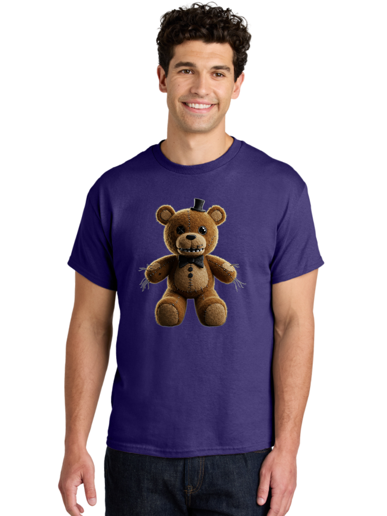 Five-Nights-At-Freddy-S-Teddy-Bear-1 Men'S Graphic Tee, 100% Cotton, Comfortable Casual Summer Wear, Machine Washable, Vintage Camera, Old Camera, Antique Camera, Black Camera, Classic Photography, Photography Equipment, Nostalgic Device, Baf812