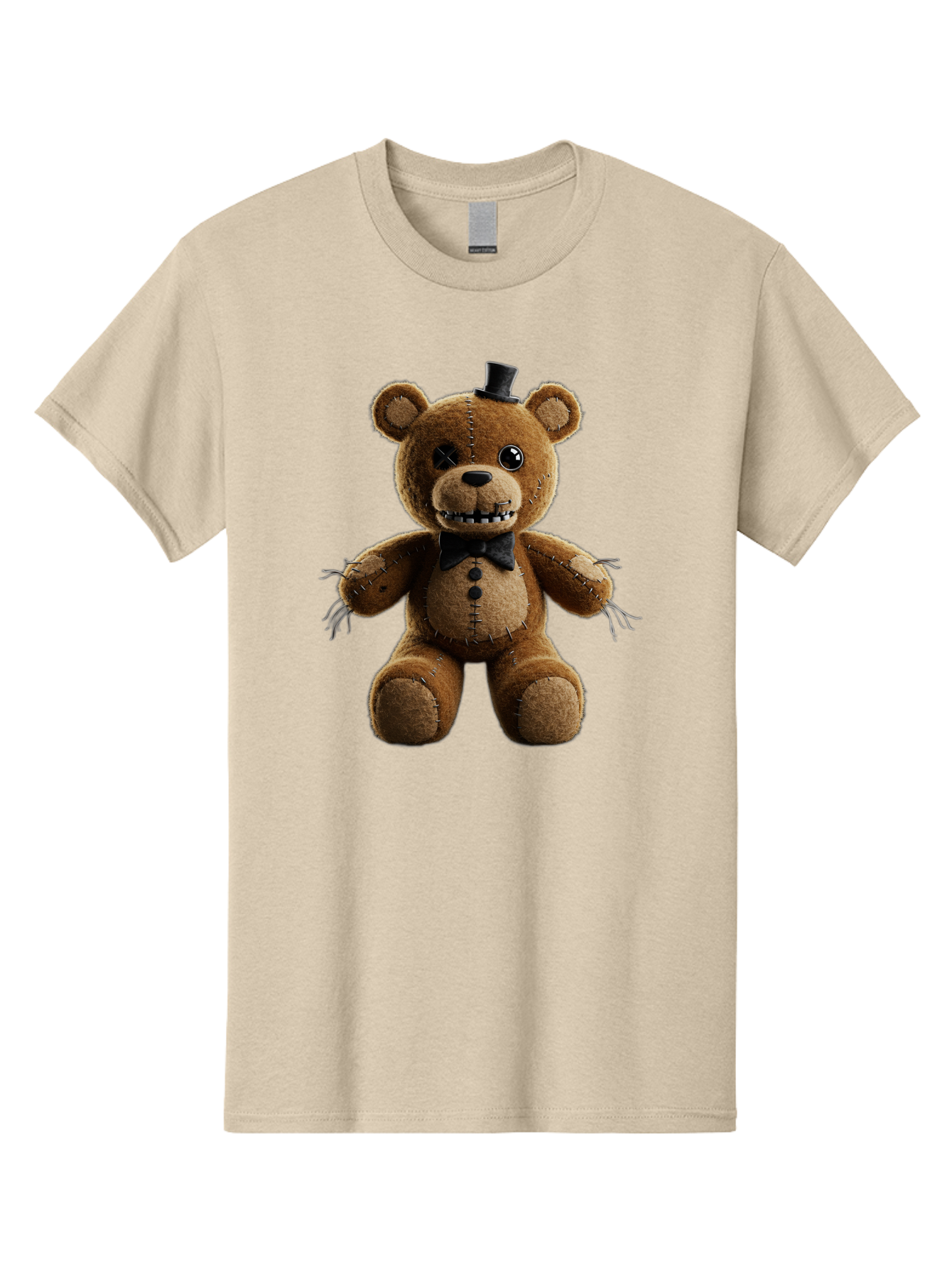 Five-Nights-At-Freddy-S-Teddy-Bear-1 Men'S Graphic Tee, 100% Cotton, Comfortable Casual Summer Wear, Machine Washable, Vintage Camera, Old Camera, Antique Camera, Black Camera, Classic Photography, Photography Equipment, Nostalgic Device, Baf812