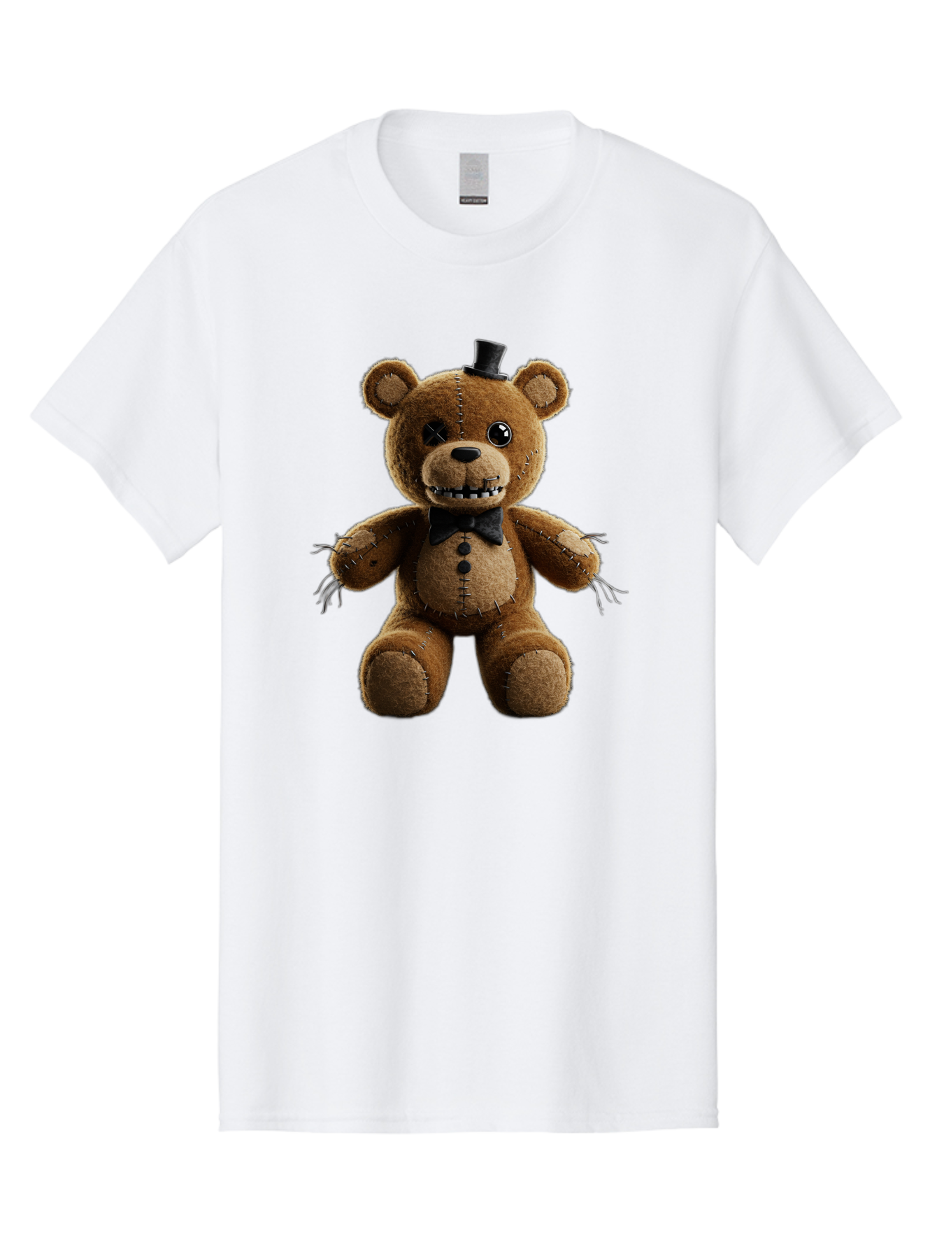 Five-Nights-At-Freddy-S-Teddy-Bear-1 Men'S Graphic Tee, 100% Cotton, Comfortable Casual Summer Wear, Machine Washable, Vintage Camera, Old Camera, Antique Camera, Black Camera, Classic Photography, Photography Equipment, Nostalgic Device, Baf812