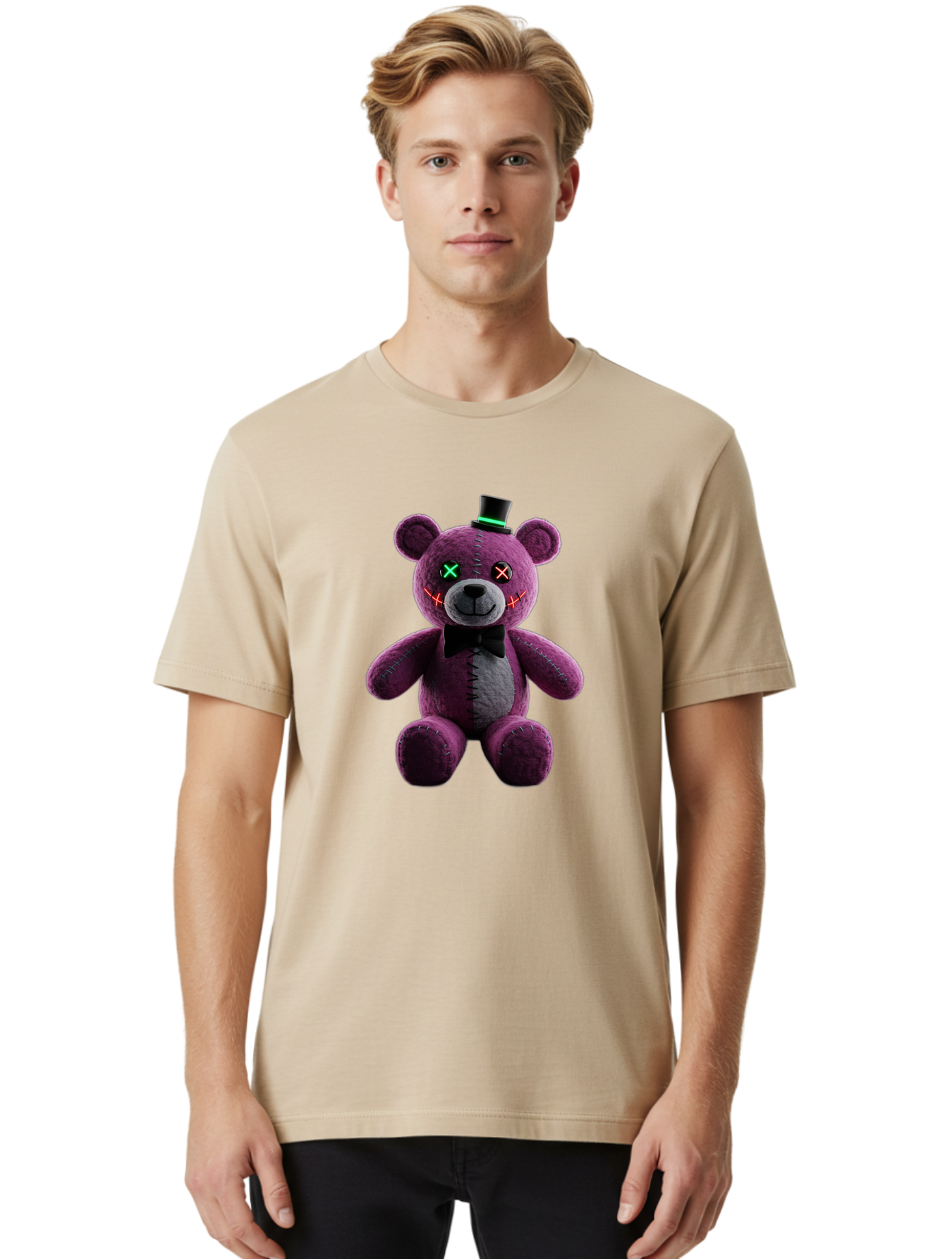 Five-Nights-At-Freddy-S-Teddy-Bear Men'S Graphic Tee, 100% Cotton, Comfortable Casual Summer Wear, Machine Washable, Vintage Camera, Old Camera, Antique Camera, Black Camera, Classic Photography, Photography Equipment, Nostalgic Device, Baf813