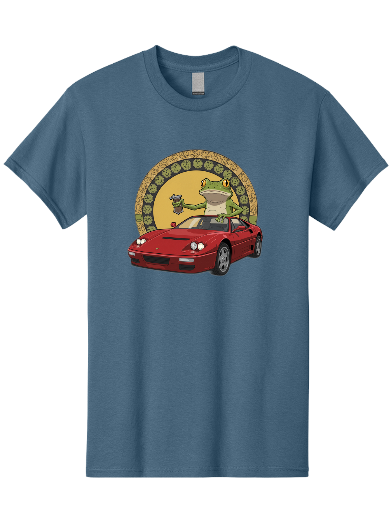 Frog-Driving-Ferrari-1 Men'S Graphic Tee, 100% Cotton, Comfortable Casual Summer Wear, Machine Washable, Vintage Camera, Old Camera, Antique Camera, Black Camera, Classic Photography, Photography Equipment, Nostalgic Device, Film Camera, Baf820