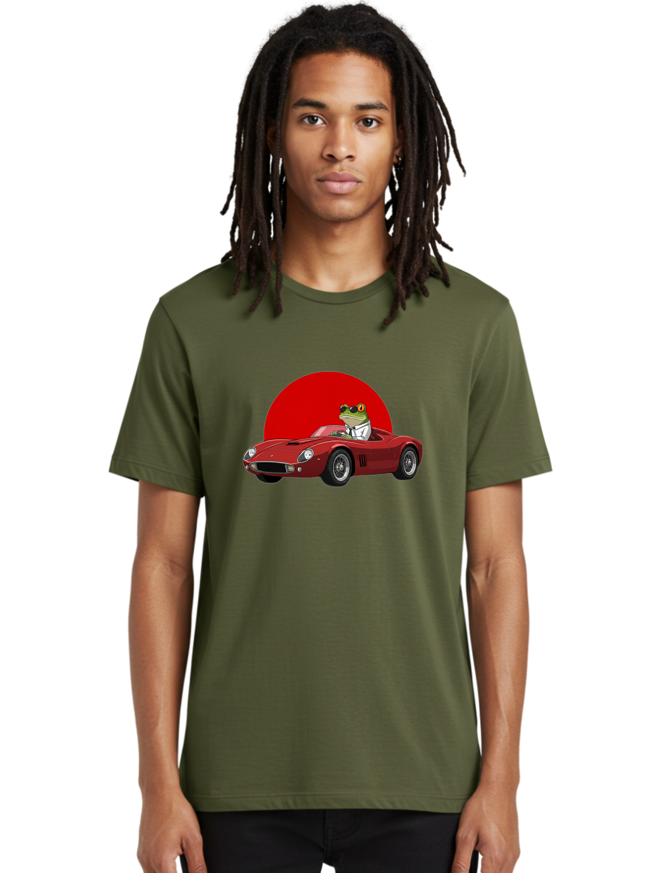 Frog-Driving-Red-Convertible Men'S Graphic Tee, 100% Cotton, Comfortable Casual Summer Wear, Machine Washable, Vintage Camera, Old Camera, Antique Camera, Black Camera, Classic Photography, Photography Equipment, Nostalgic Device, Film Camera, Baf822