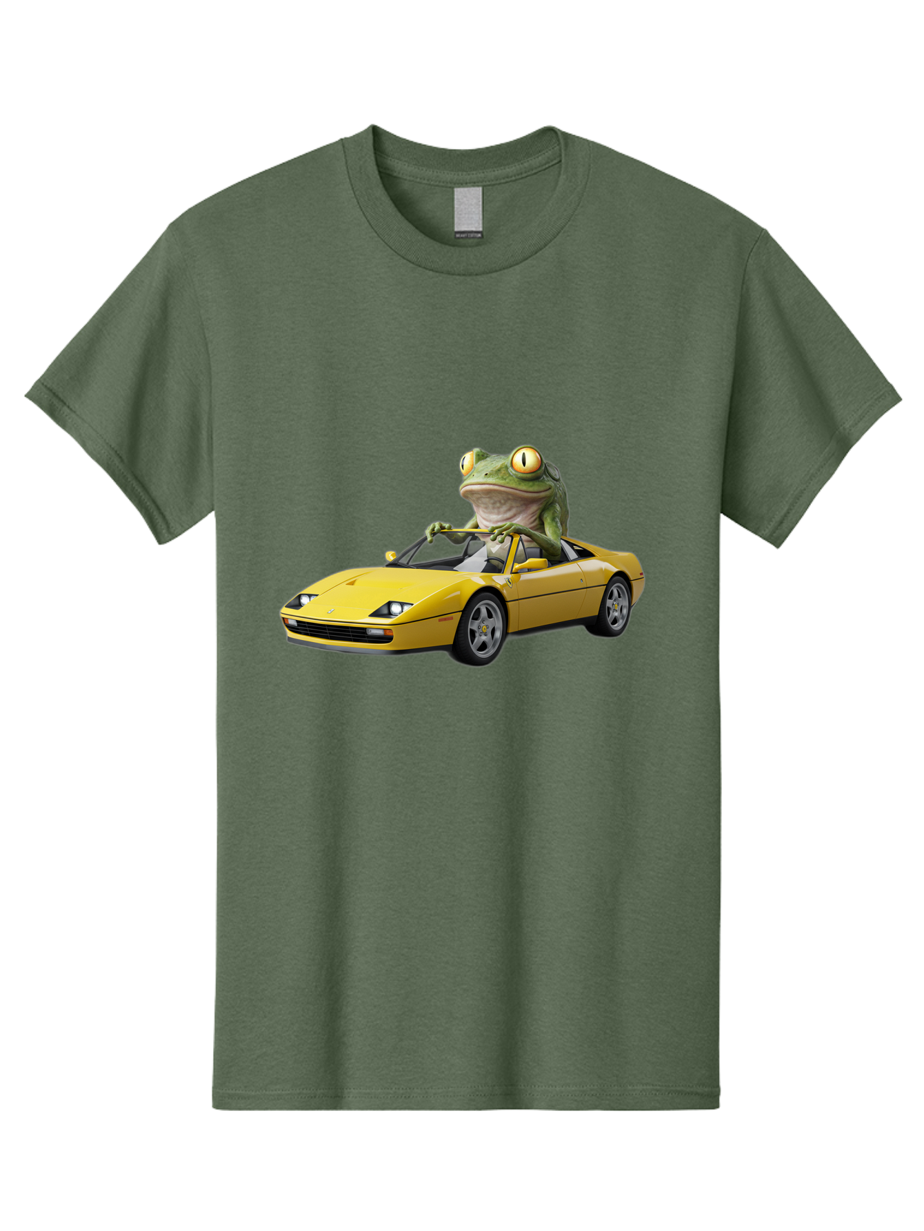 Frog-Driving-Yellow-Ferrari Men'S Graphic Tee, 100% Cotton, Comfortable Casual Summer Wear, Machine Washable, Vintage Camera, Old Camera, Antique Camera, Black Camera, Classic Photography, Photography Equipment, Nostalgic Device, Film Camera, Baf823
