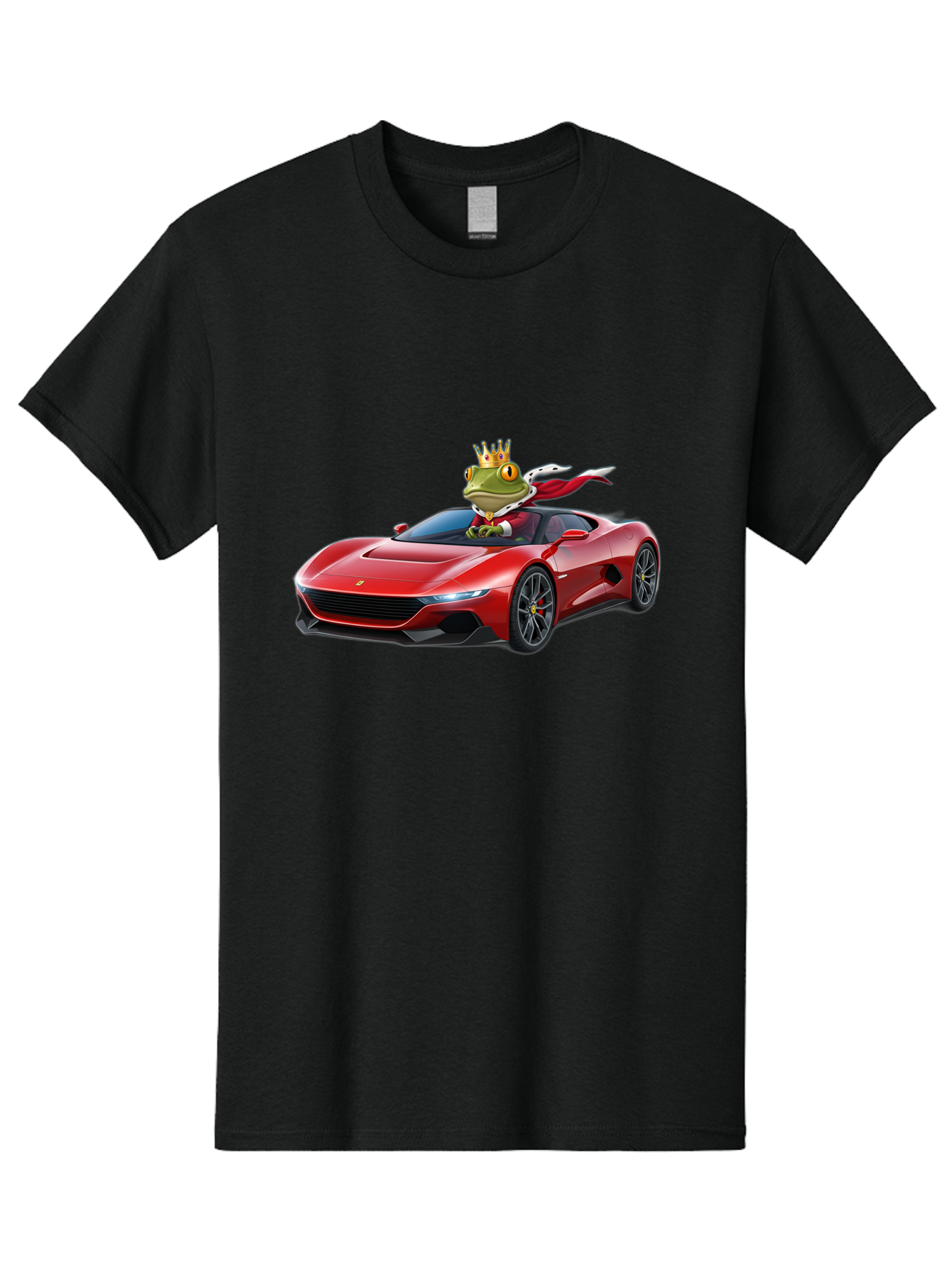 Frog-In-Ferrari-1 Men'S Graphic Tee, 100% Cotton, Comfortable Casual Summer Wear, Machine Washable, Vintage Camera, Old Camera, Antique Camera, Black Camera, Classic Photography, Photography Equipment, Nostalgic Device, Film Camera, Camera Art Baf825