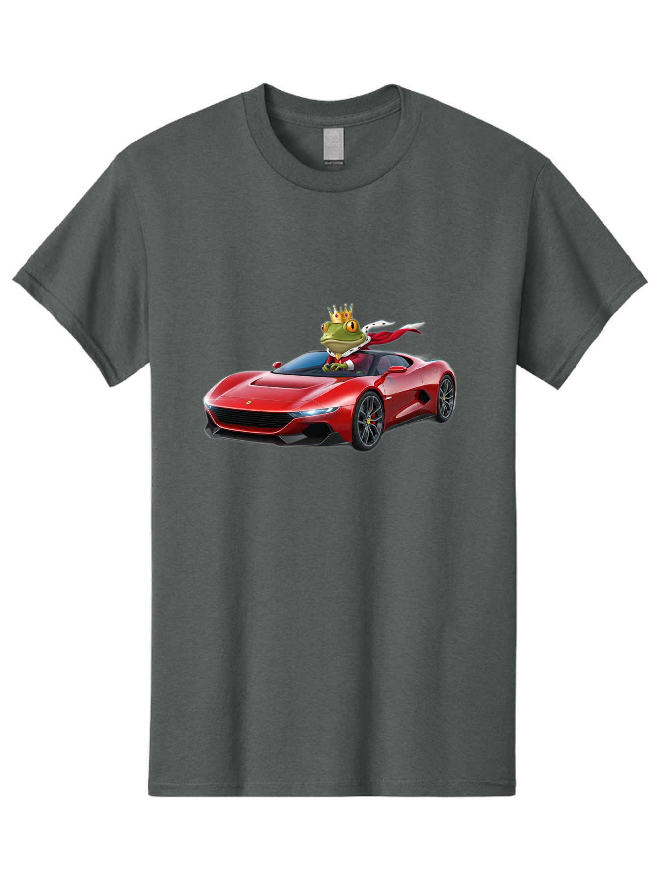 Frog-In-Ferrari-1 Men'S Graphic Tee, 100% Cotton, Comfortable Casual Summer Wear, Machine Washable, Vintage Camera, Old Camera, Antique Camera, Black Camera, Classic Photography, Photography Equipment, Nostalgic Device, Film Camera, Camera Art Baf825