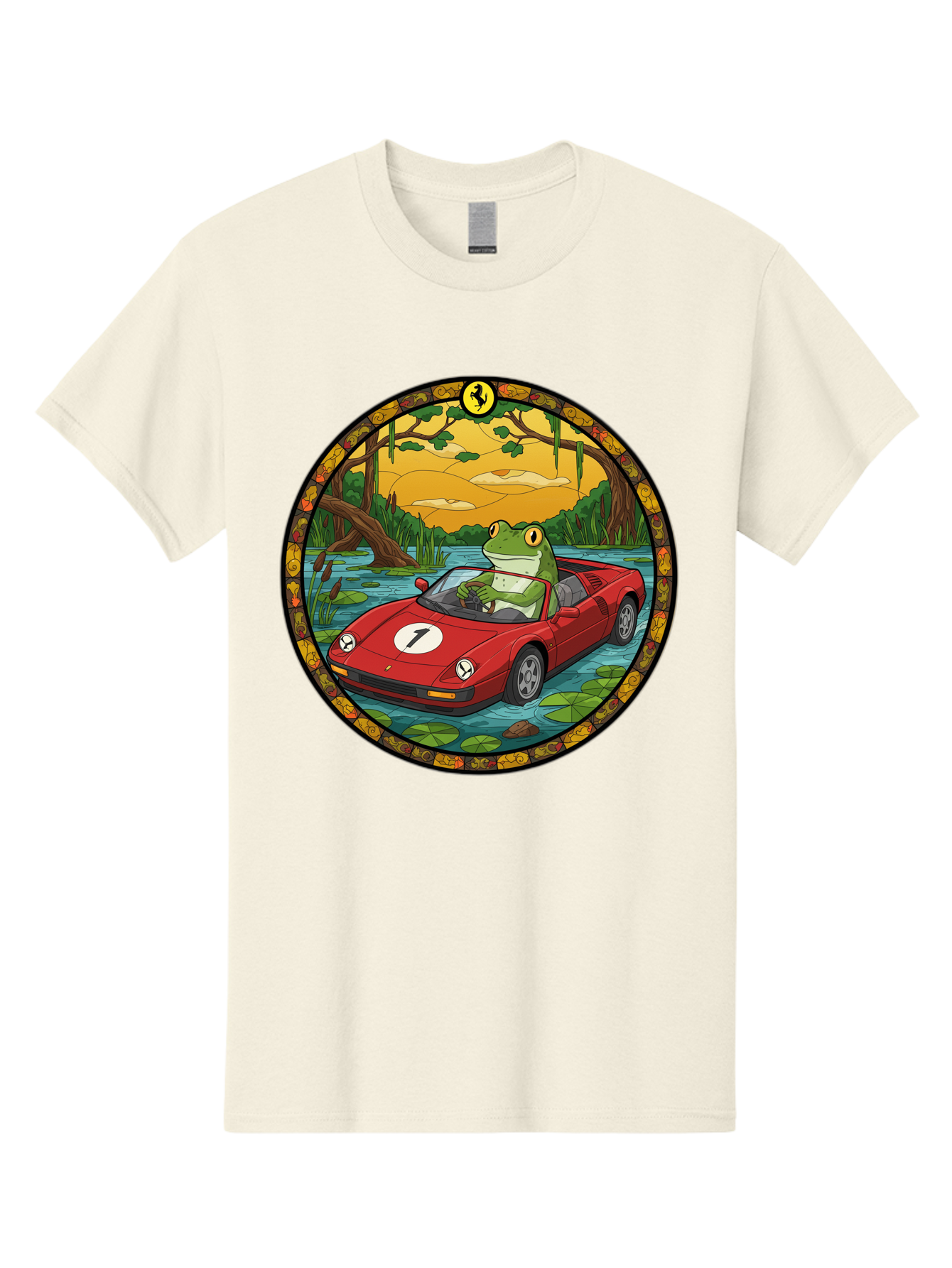 Frog-In-Ferrari-3 Men'S Graphic Tee, 100% Cotton, Comfortable Casual Summer Wear, Machine Washable, Vintage Camera, Old Camera, Antique Camera, Black Camera, Classic Photography, Photography Equipment, Nostalgic Device, Film Camera, Camera Art Baf827