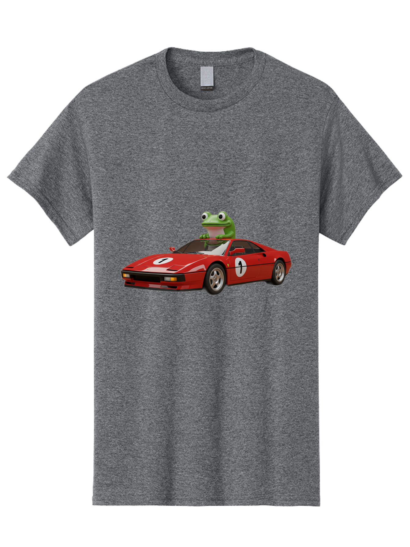 Frog-In-Ferrari-4 Men'S Graphic Tee, 100% Cotton, Comfortable Casual Summer Wear, Machine Washable, Vintage Camera, Old Camera, Antique Camera, Black Camera, Classic Photography, Photography Equipment, Nostalgic Device, Film Camera, Camera Art Baf828