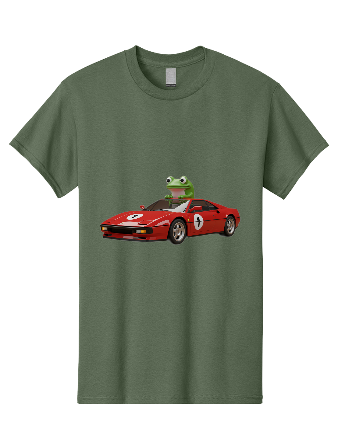Frog-In-Ferrari-4 Men'S Graphic Tee, 100% Cotton, Comfortable Casual Summer Wear, Machine Washable, Vintage Camera, Old Camera, Antique Camera, Black Camera, Classic Photography, Photography Equipment, Nostalgic Device, Film Camera, Camera Art Baf828