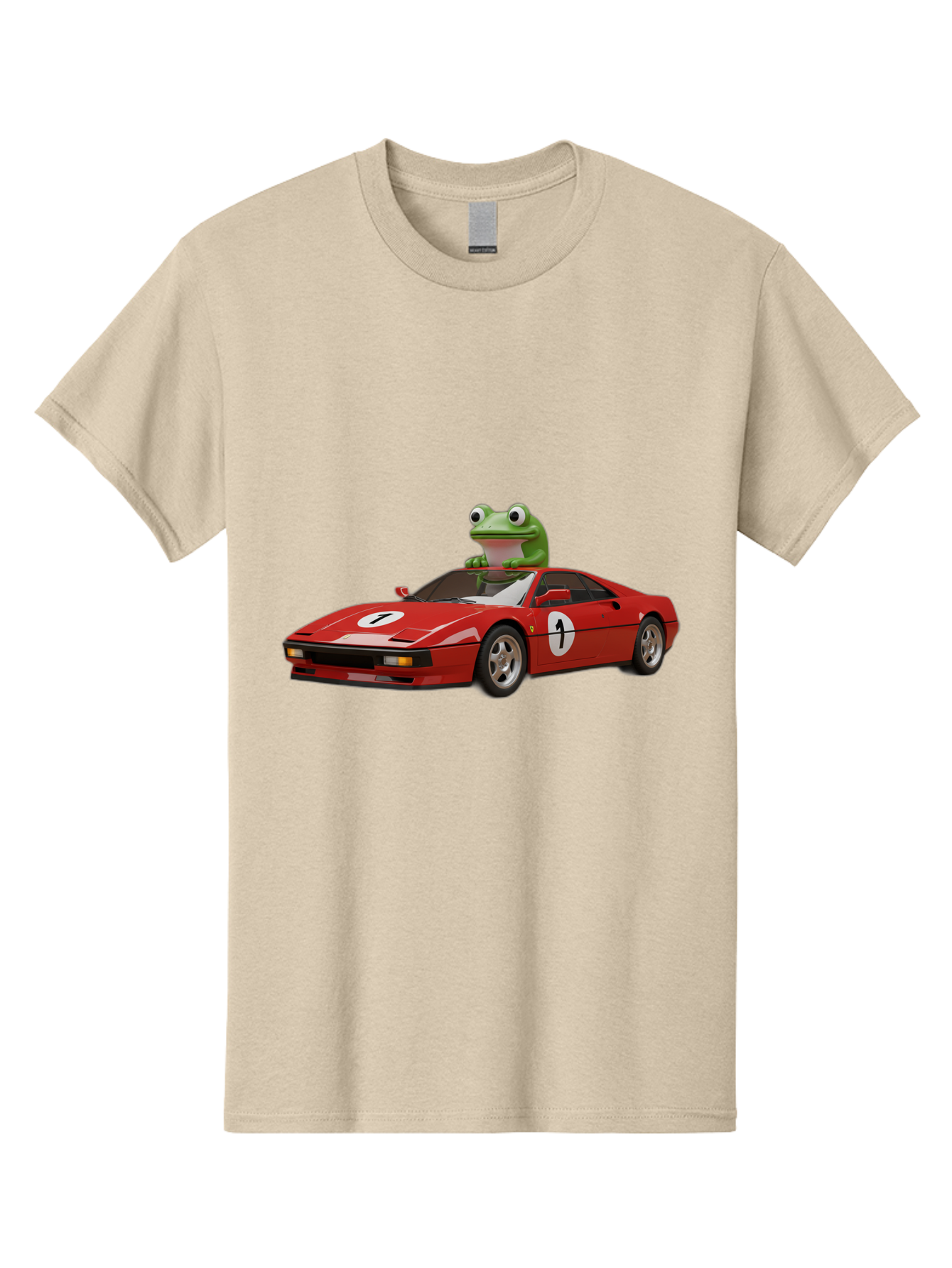 Frog-In-Ferrari-4 Men'S Graphic Tee, 100% Cotton, Comfortable Casual Summer Wear, Machine Washable, Vintage Camera, Old Camera, Antique Camera, Black Camera, Classic Photography, Photography Equipment, Nostalgic Device, Film Camera, Camera Art Baf828