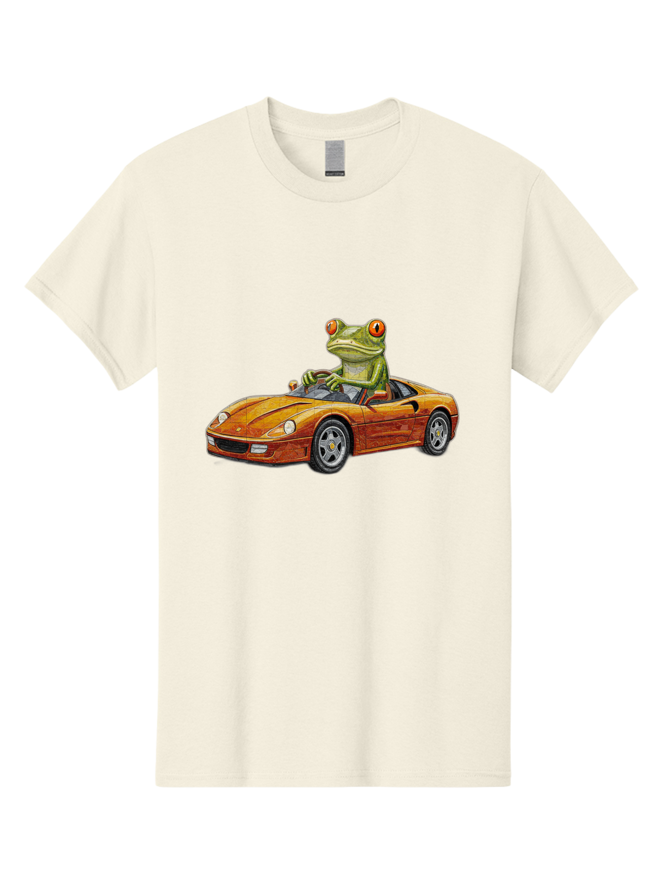 Frog-In-Ferrari-5 Men'S Graphic Tee, 100% Cotton, Comfortable Casual Summer Wear, Machine Washable, Vintage Camera, Old Camera, Antique Camera, Black Camera, Classic Photography, Photography Equipment, Nostalgic Device, Film Camera, Camera Art Baf829